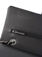 Chanel Black Medium Lambskin Classic Flap SHW.