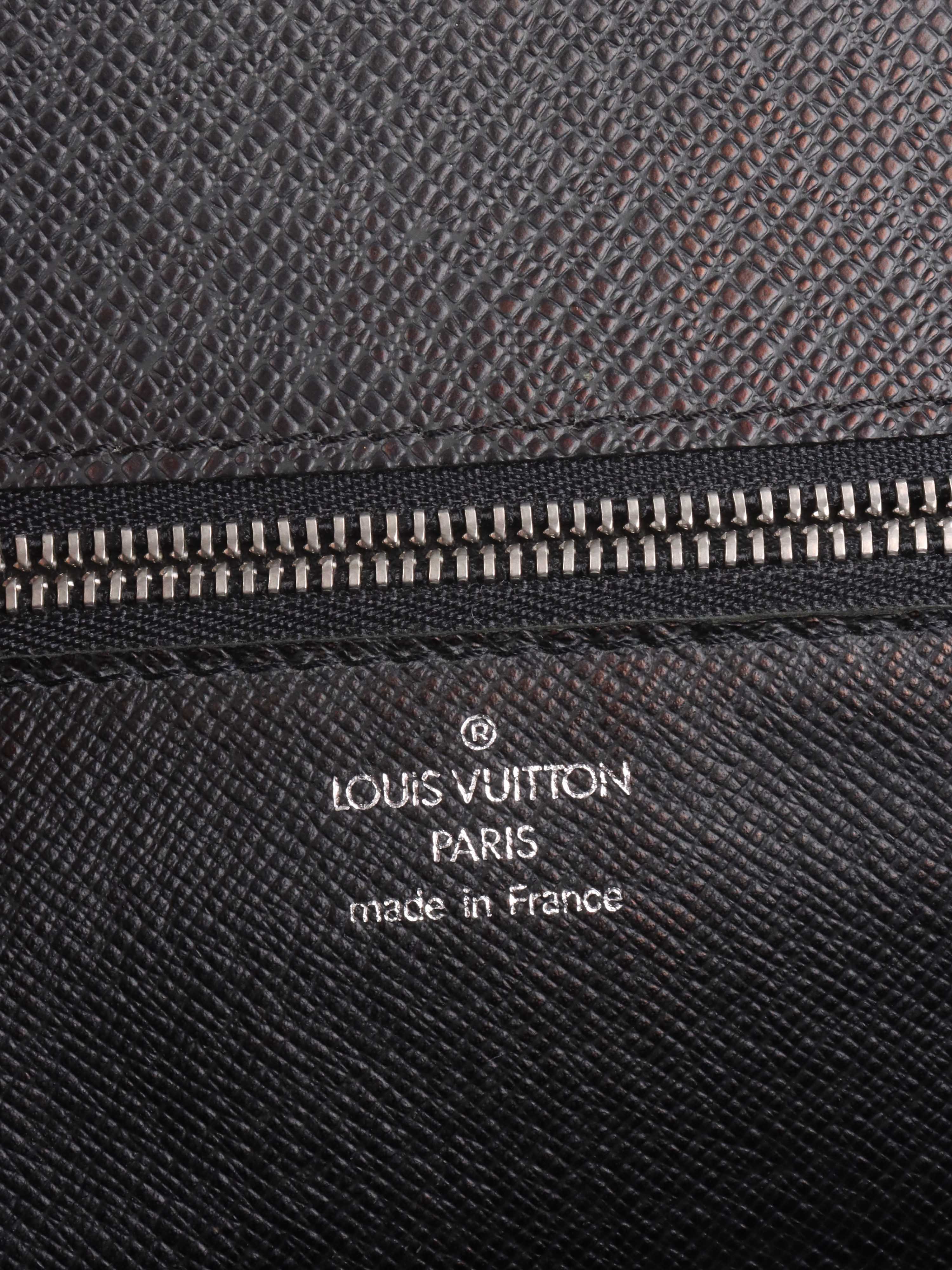 Louis Vuitton Black Vintage Monceau Messenger Bag.
