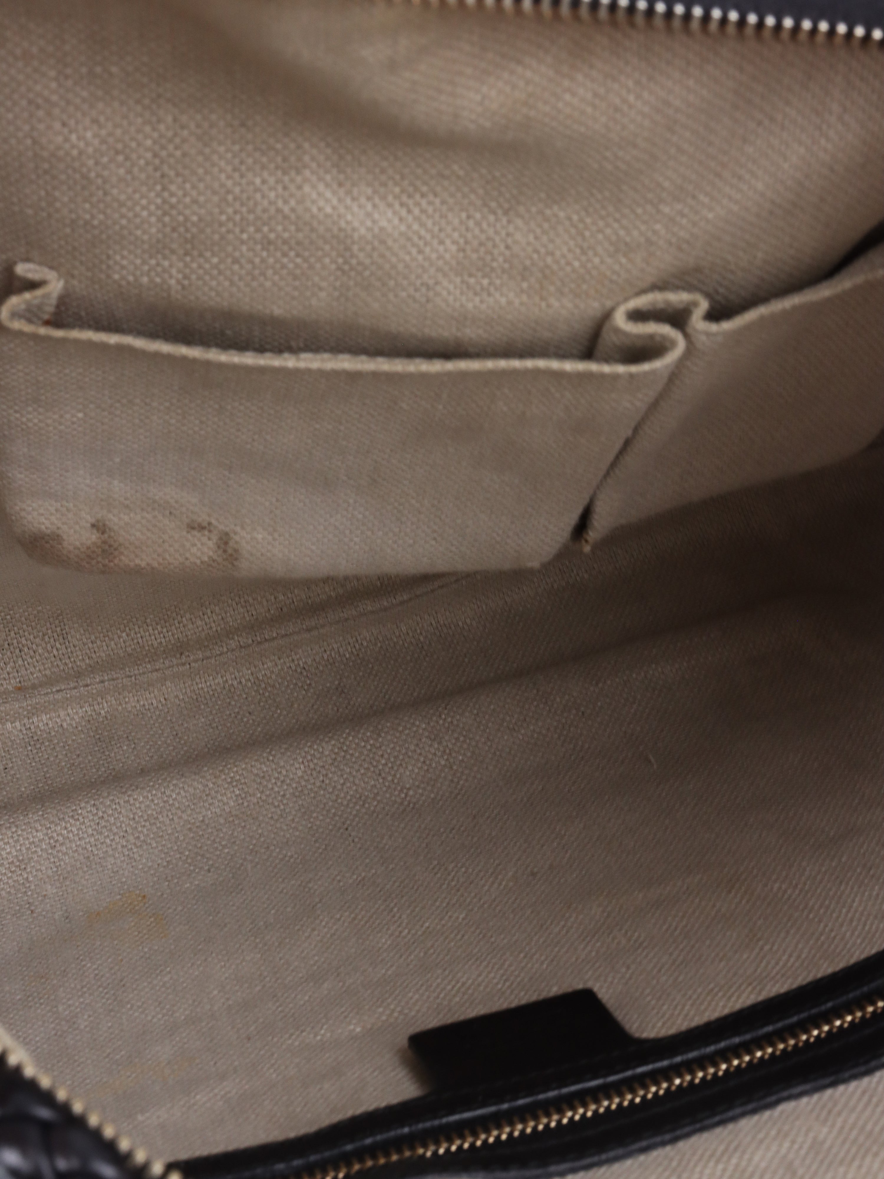 Gucci Black Leather Tote.