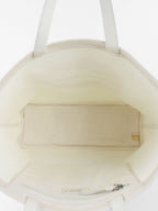 Chanel Limited Edition White Canvas Karl Lagerfeld Mobile Art Tote
