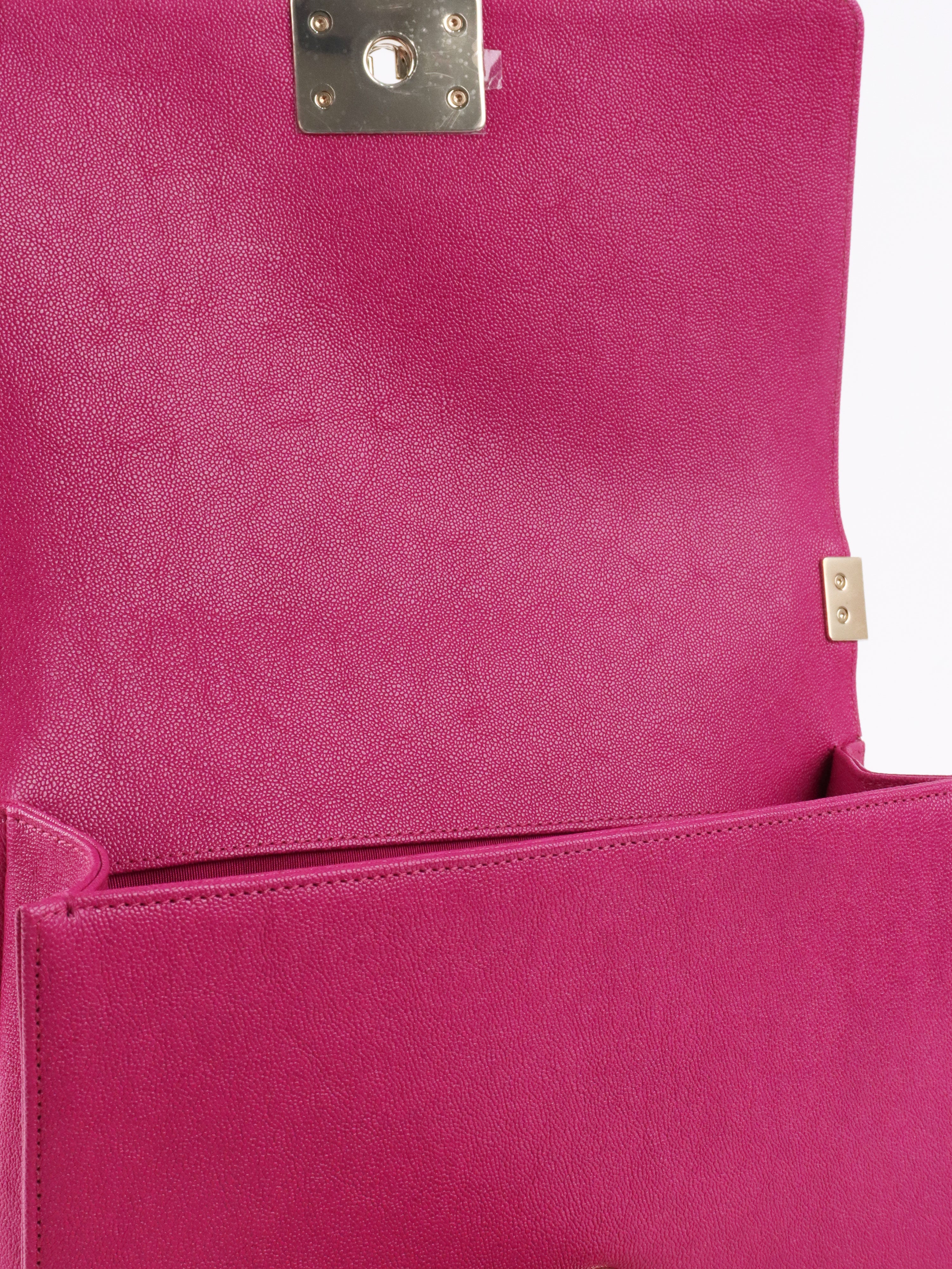 Chanel Berry Pink Medium Caviar Boy Bag LGHW