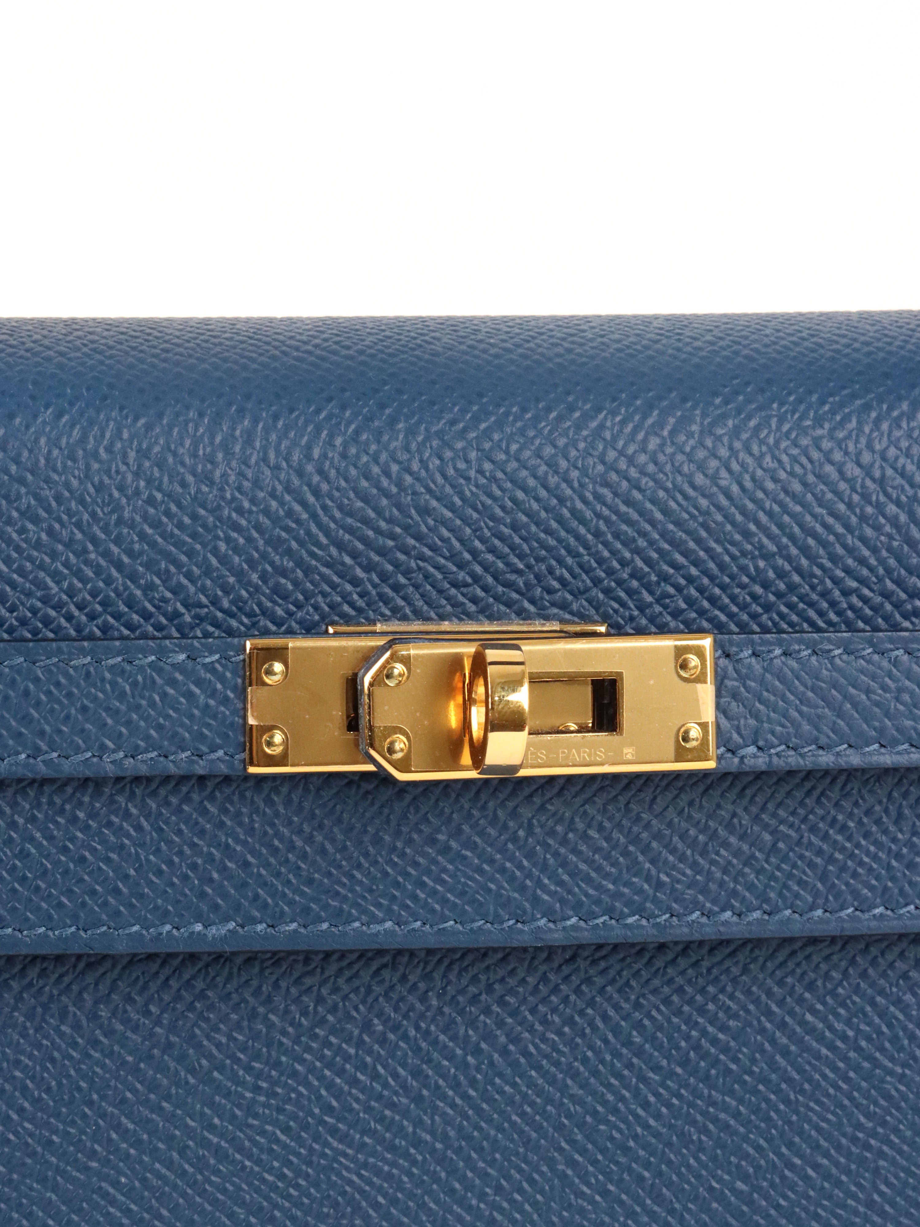 Hermes S4 Deep Blue Kelly 25 Epsom leather GHW Stamp D