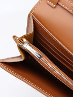 Goyard Brown Goyardine Varenne Continental Wallet on Strap
