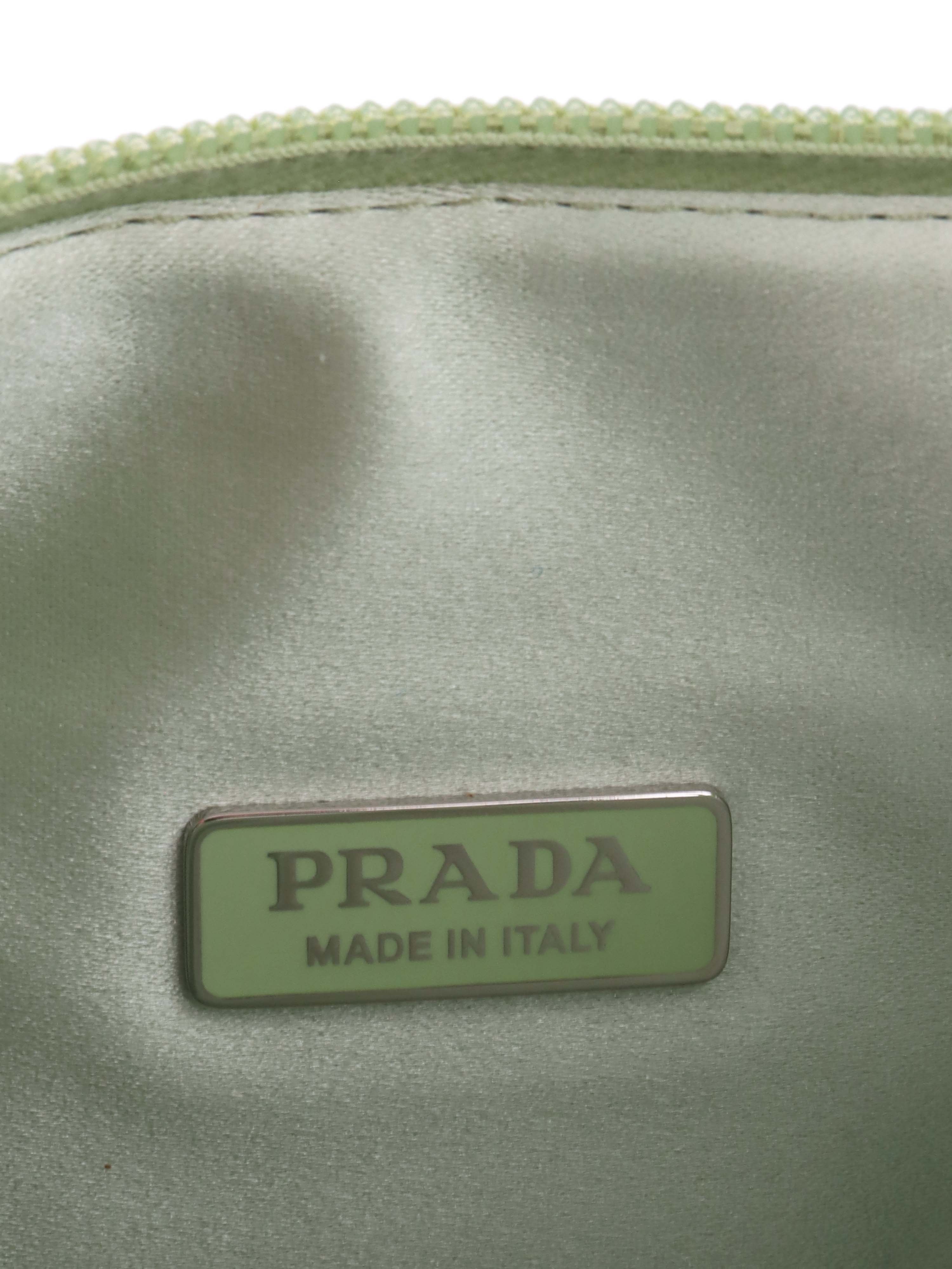 Prada Mint Green Crystal Re-Edition 2000 Shoulder Bag.