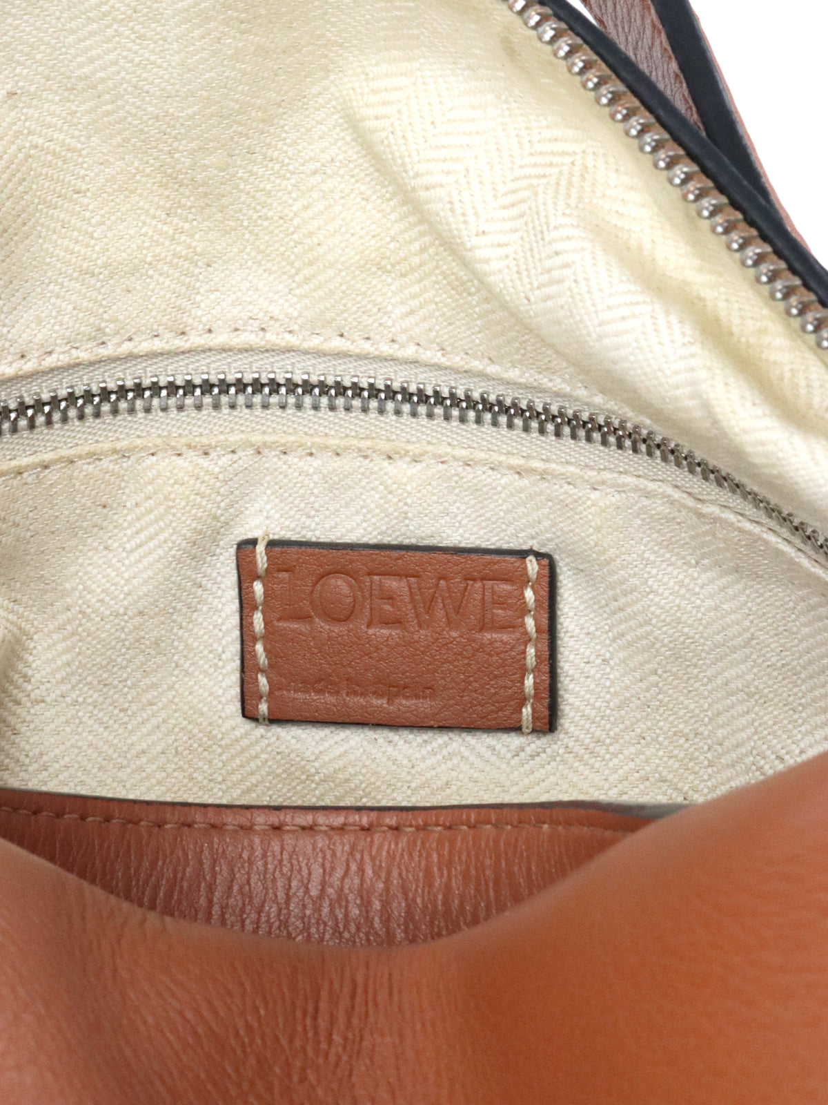 Loewe Tan Large Elephant Shoulder Bag