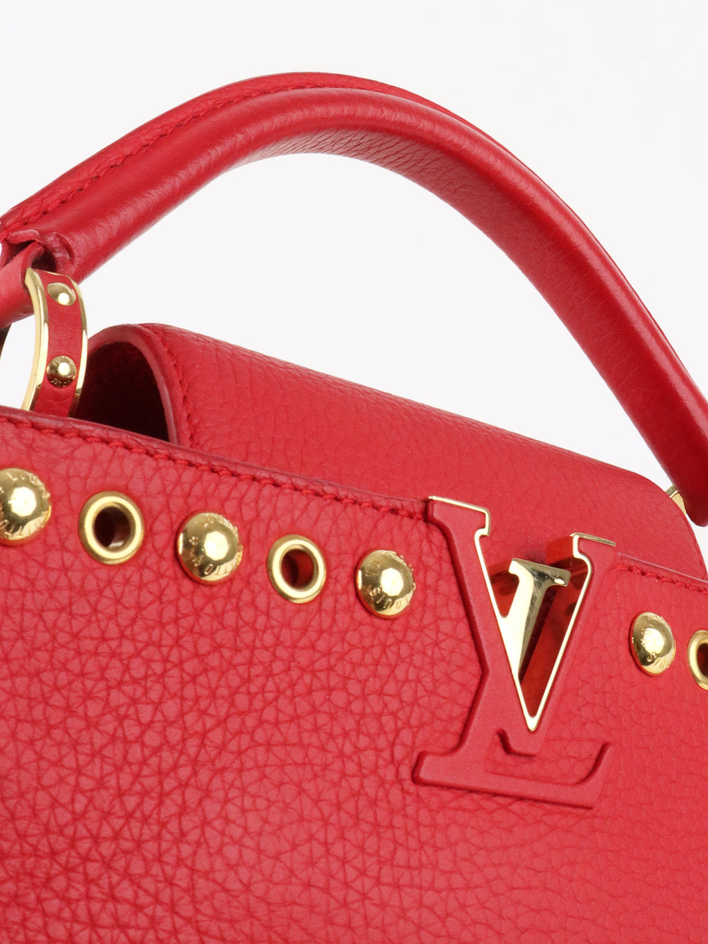 Louis Vuitton Red Capucines BB GHW