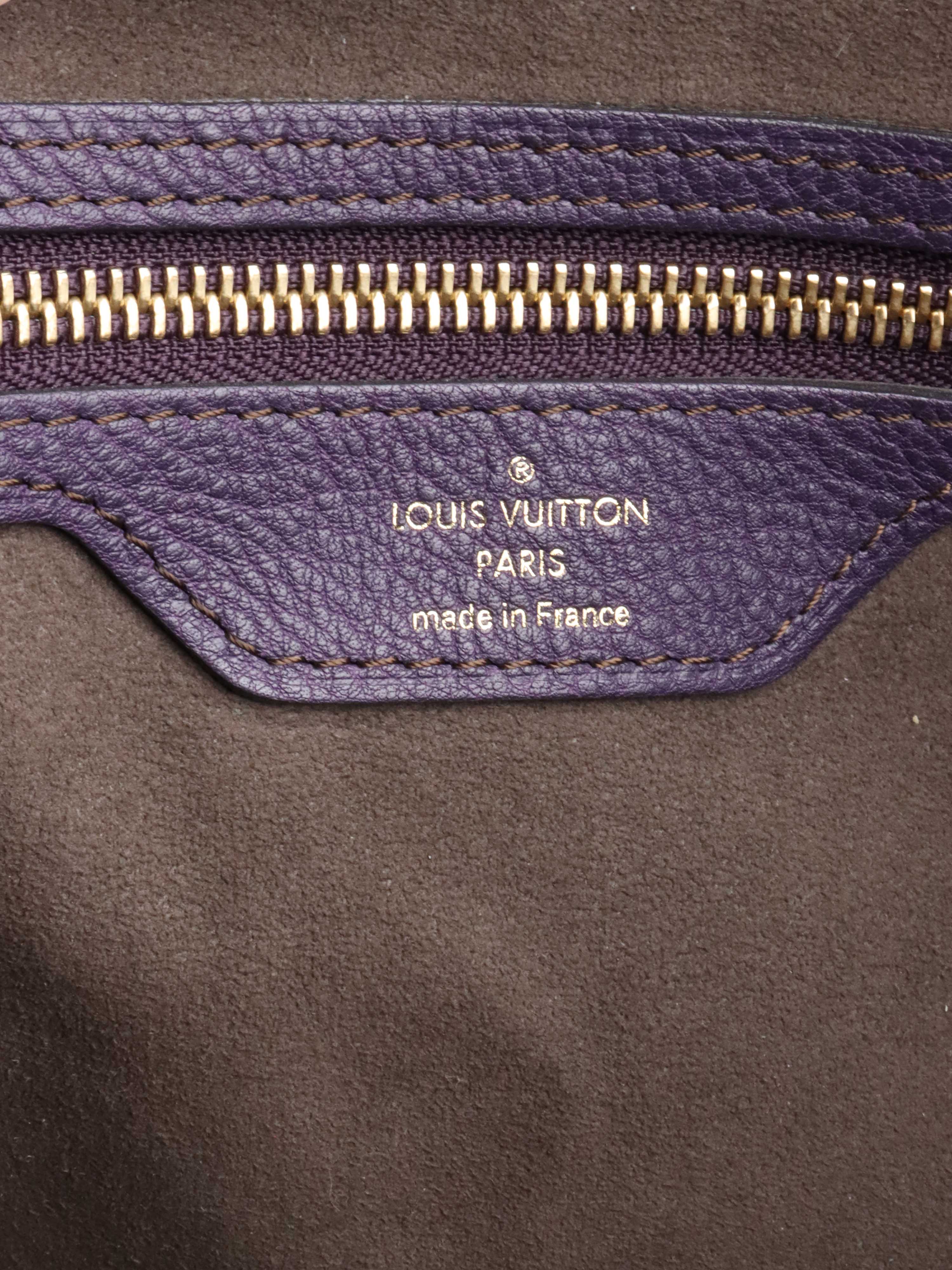 Louis Vuitton Dark Purple Zip Tote.