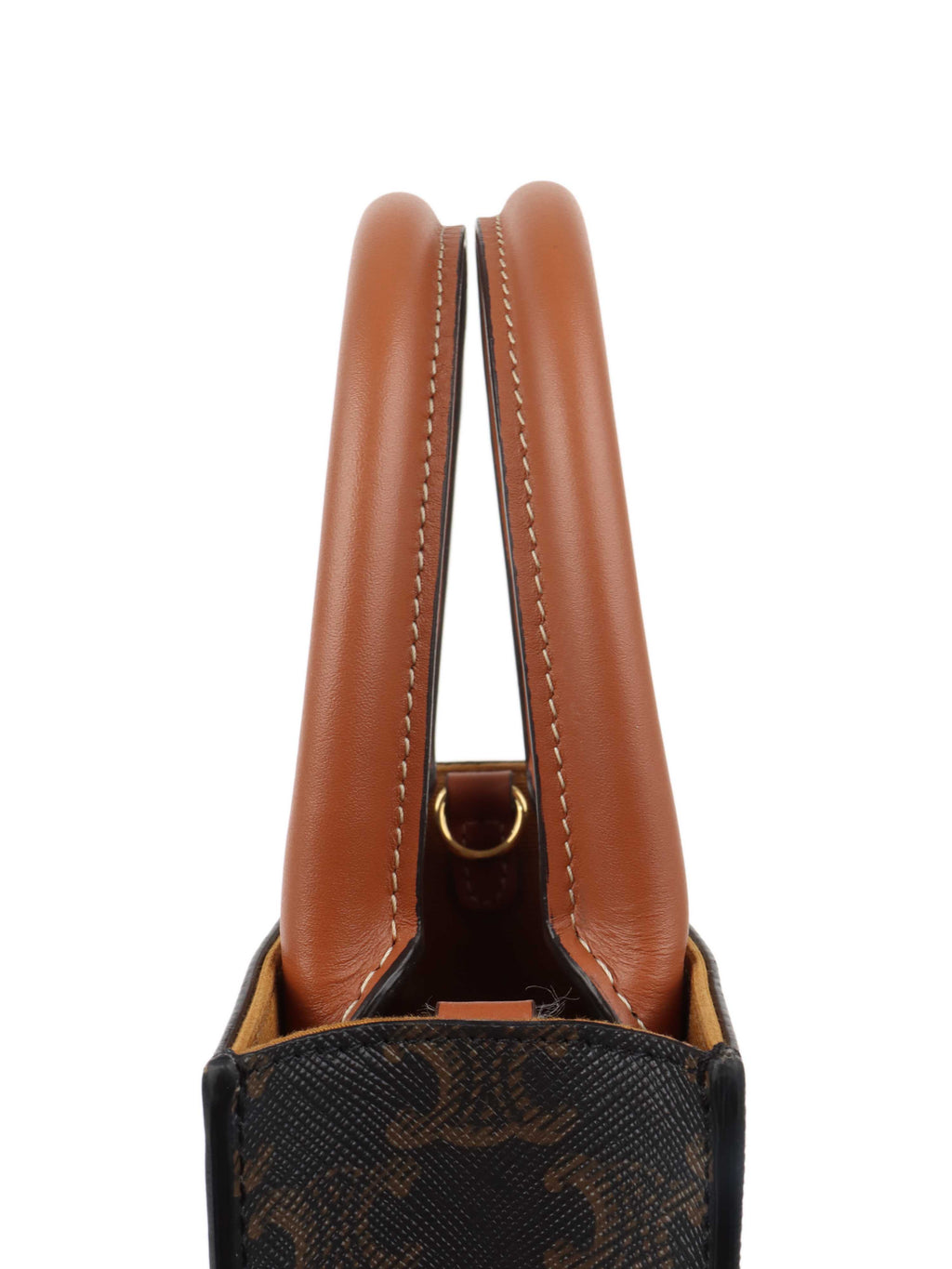 Celine Mini Vertical Cabas in Triomphe Canvas with Celine Print.