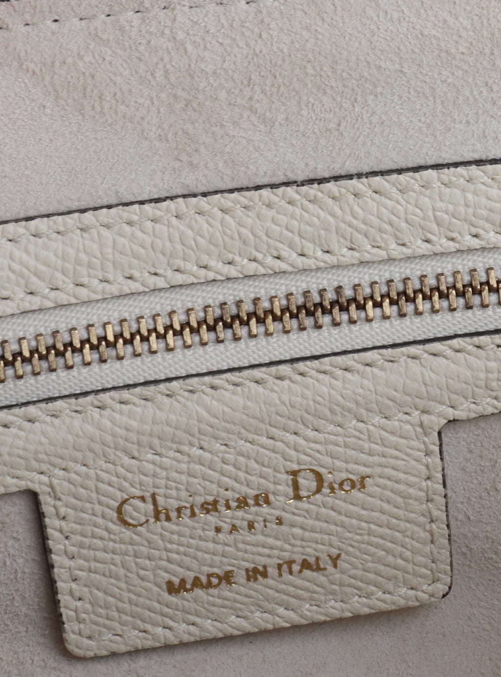 Dior White Saddle Bag.