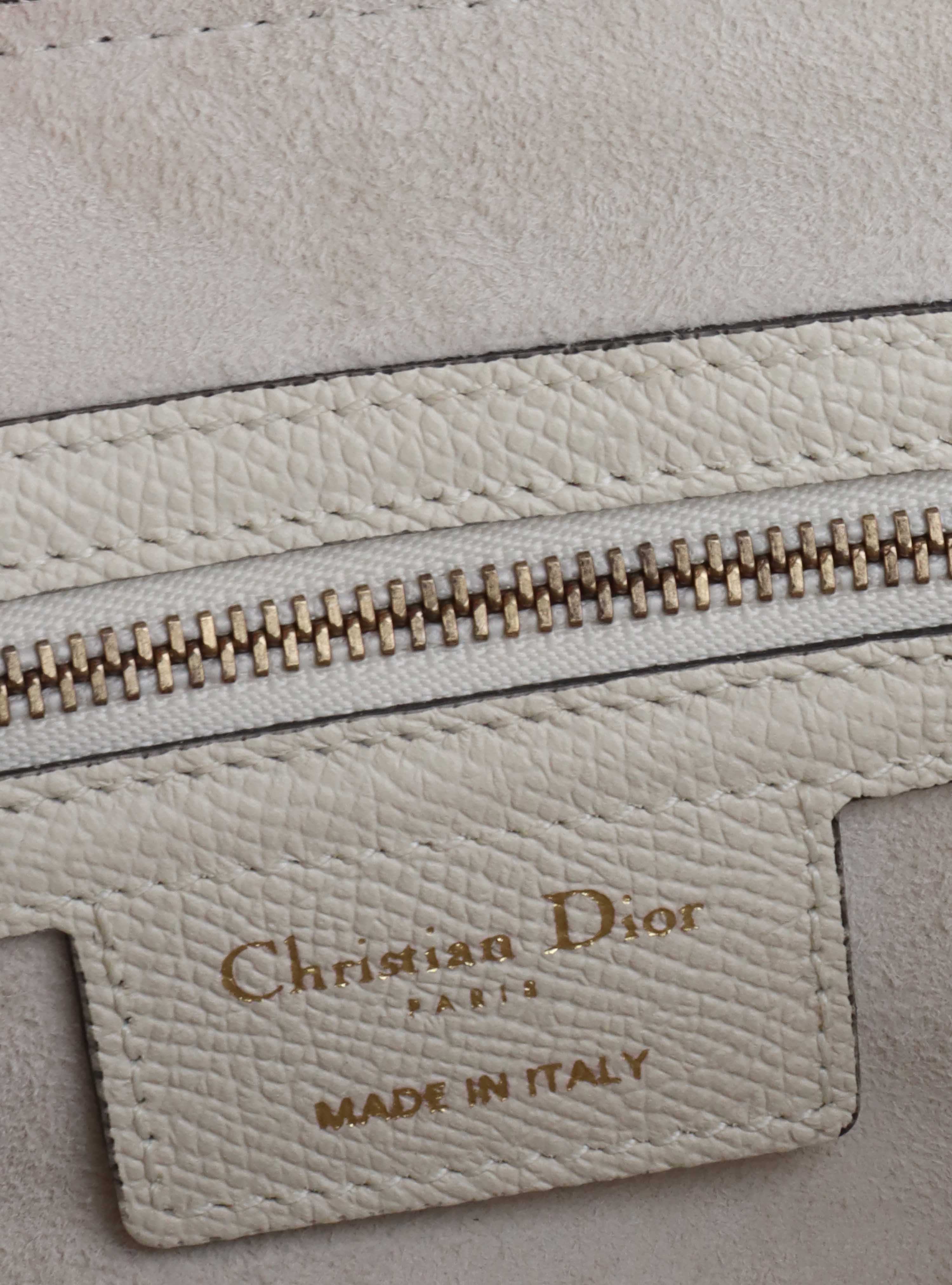 Dior White Saddle Bag.