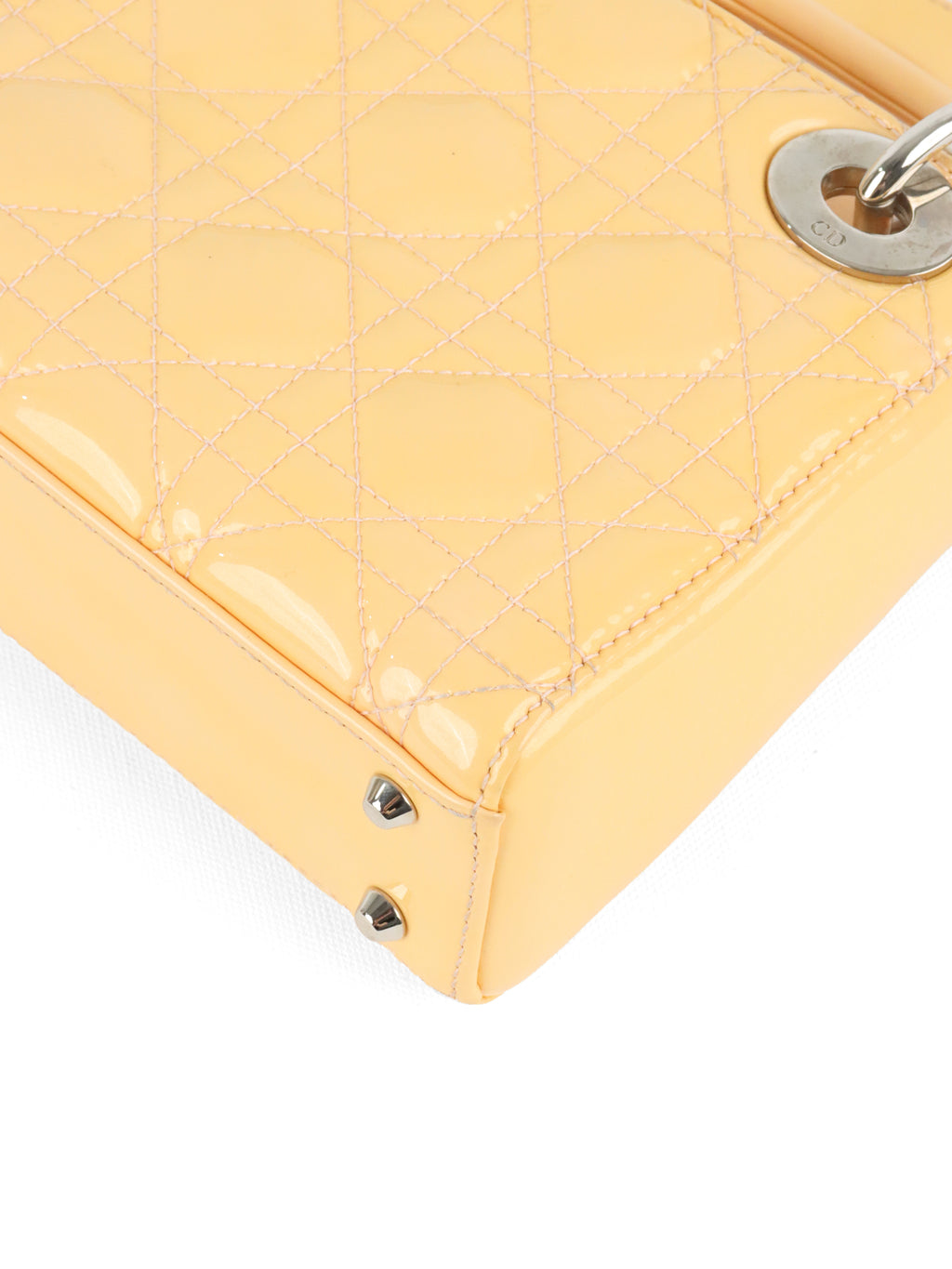 Dior Patent Beige Mini Lady Dior Bag SHW