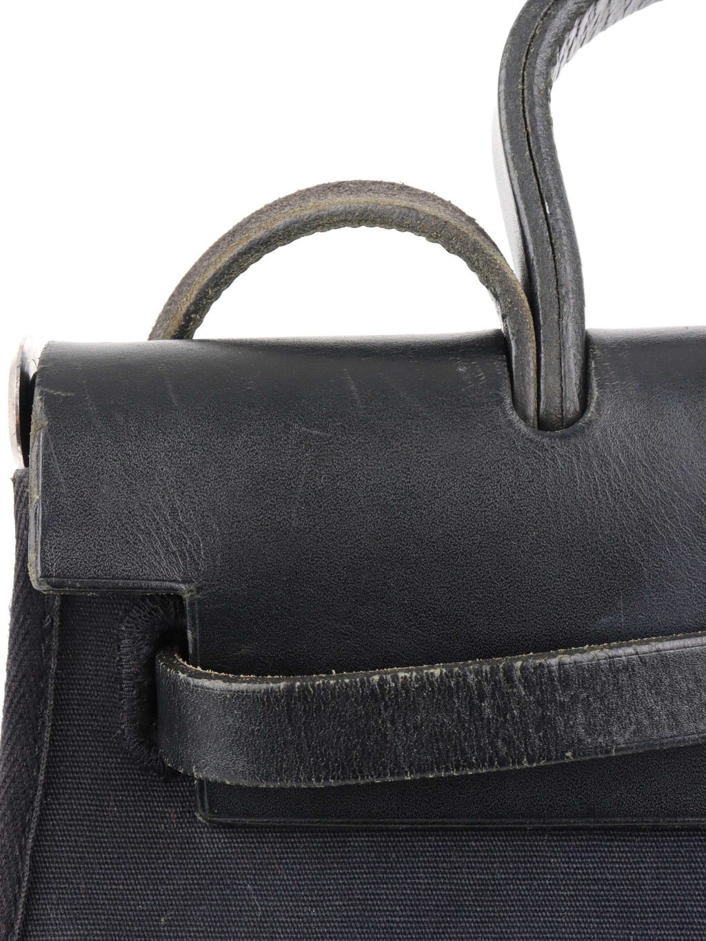 Hermes Vintage Black Herbag Stamp H 2004.