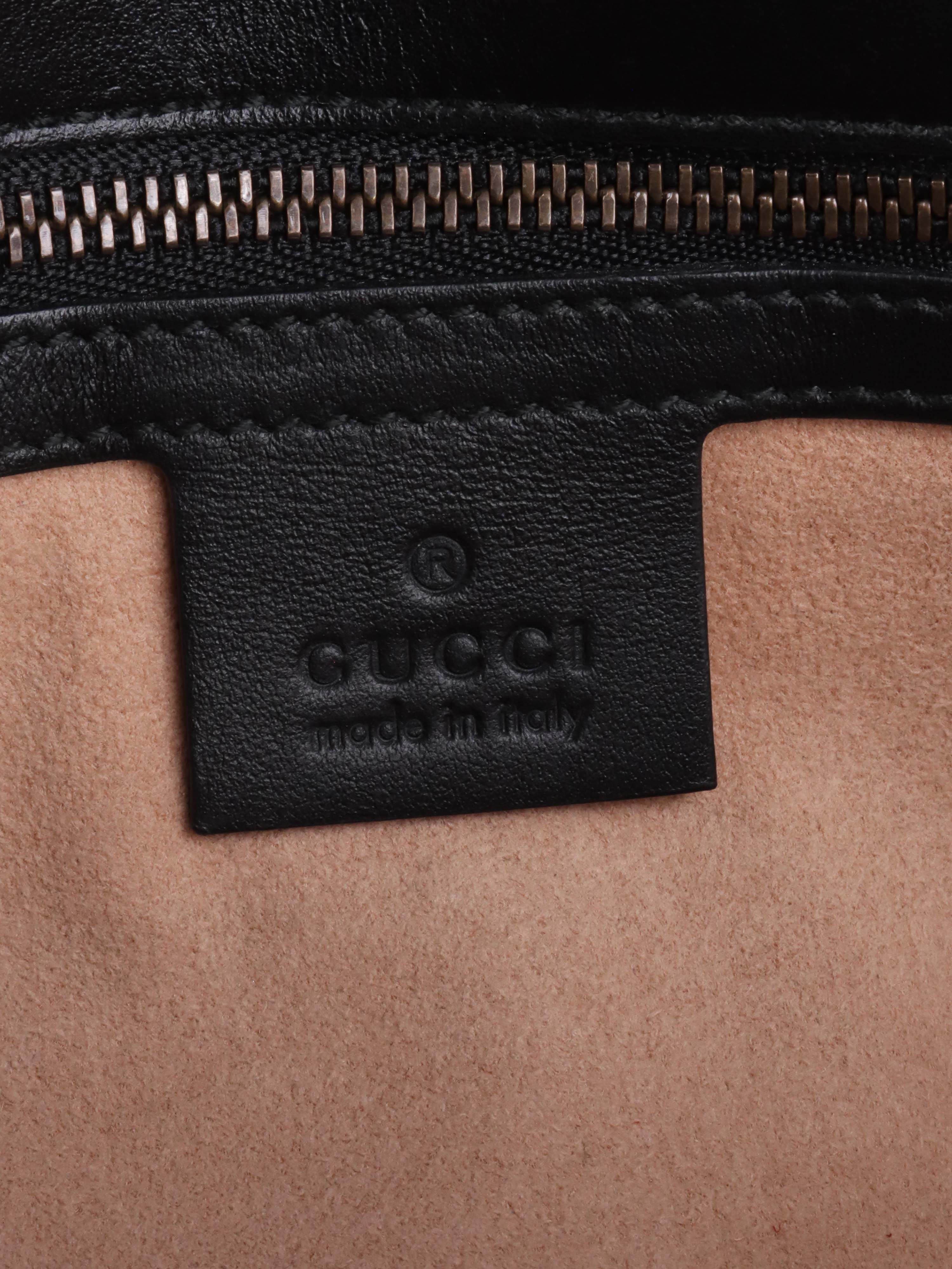 Gucci Black Small Marmont Shoulder Bag.