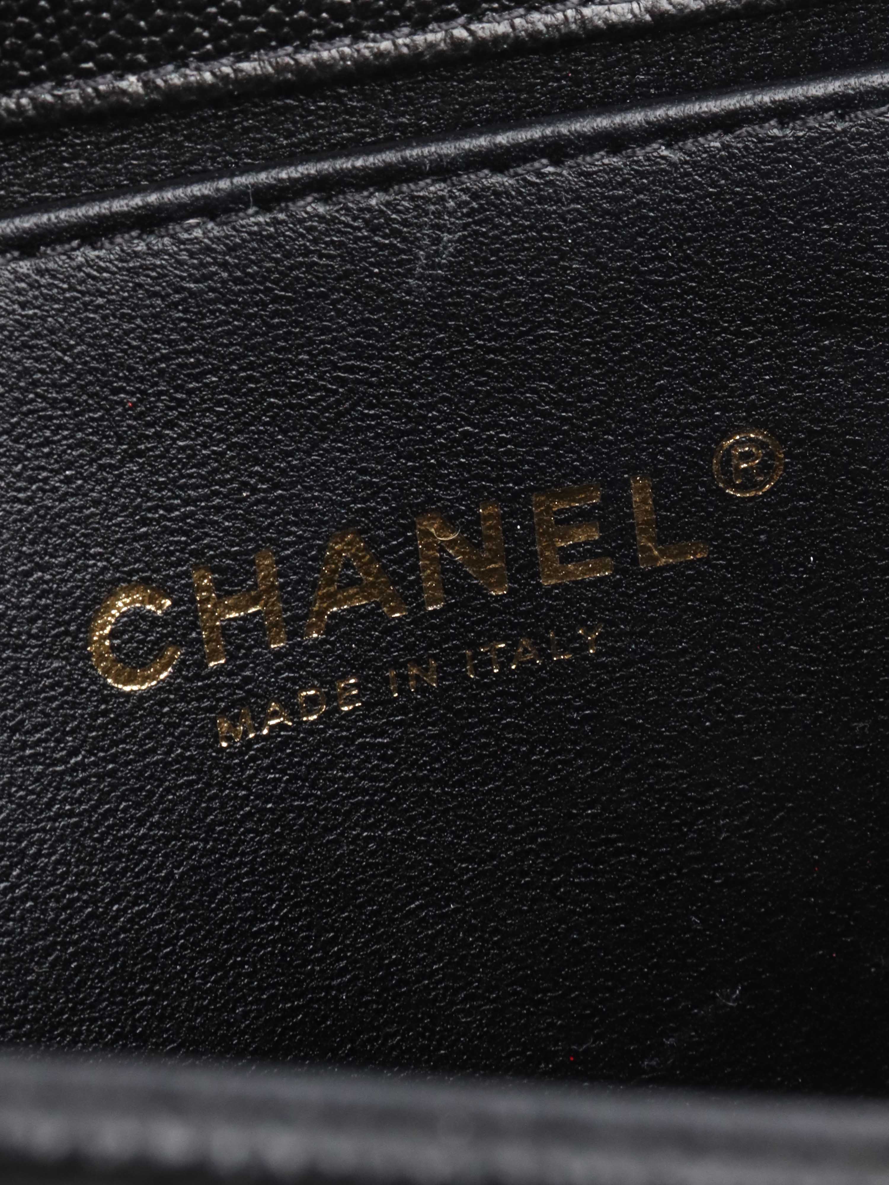 Chanel Black Mini Boy Bag in Calfskin LGHW.