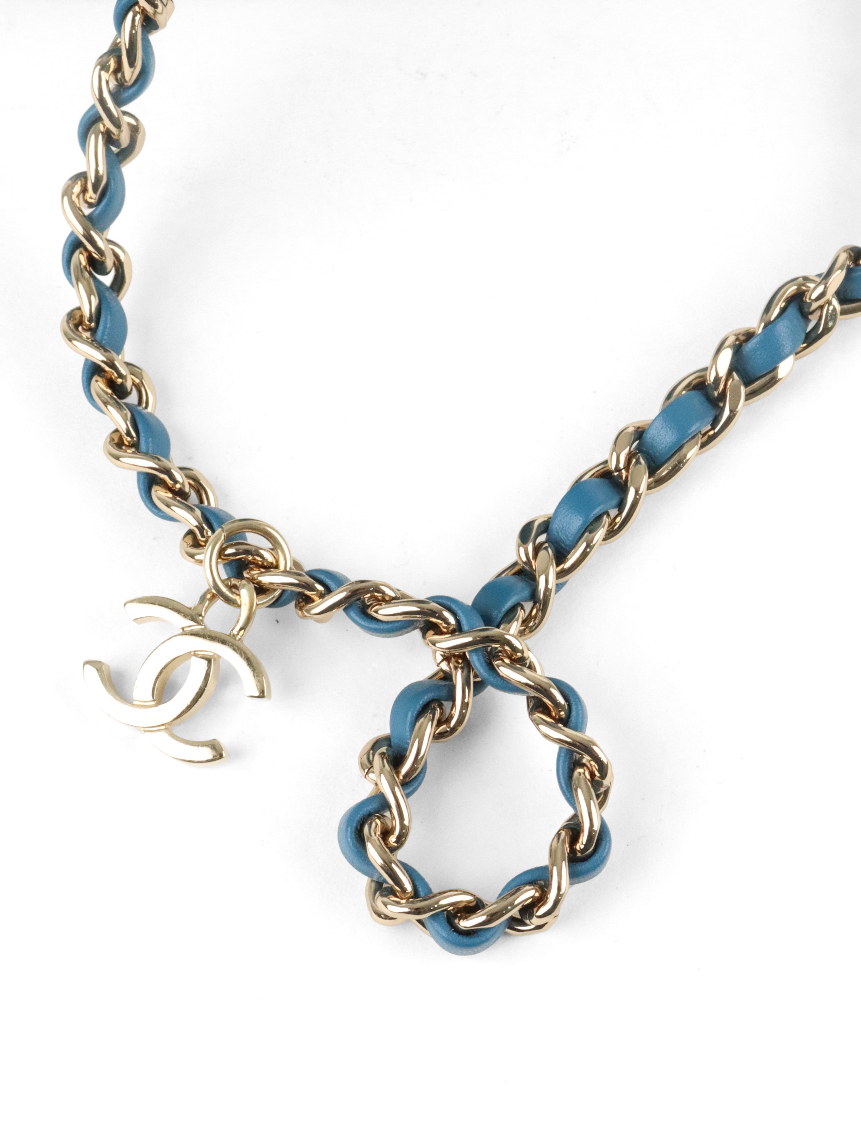 Chanel Blue CC Mania Vanity Case