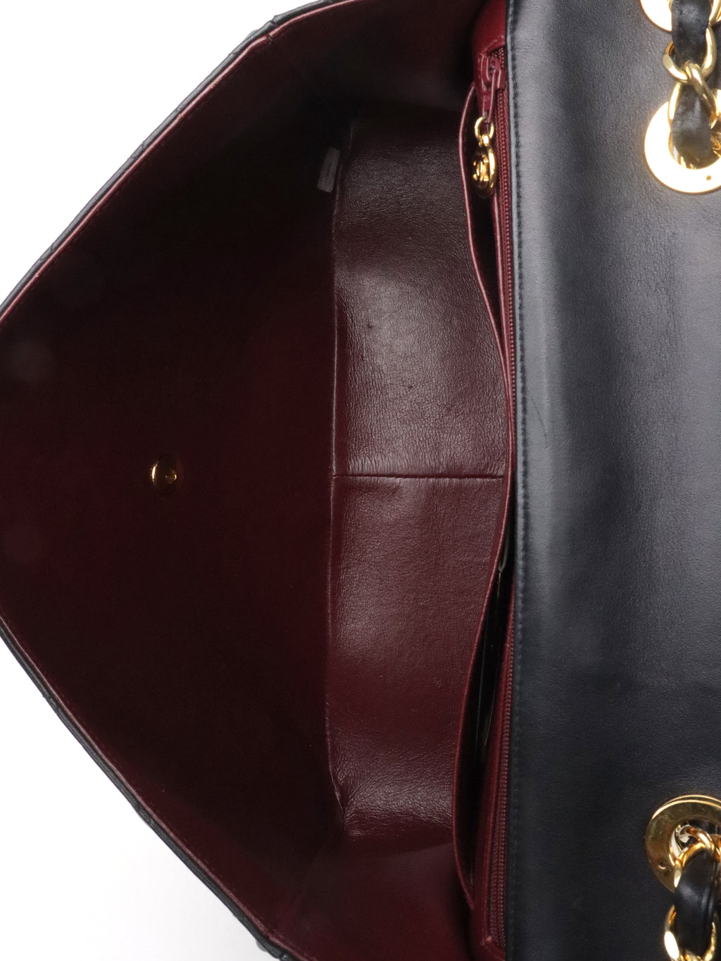 Chanel Black Vintage Jumbo Flap Bag