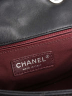 Chanel Black Quilted Lambskin & Caviar CC Flap Bag SHW.