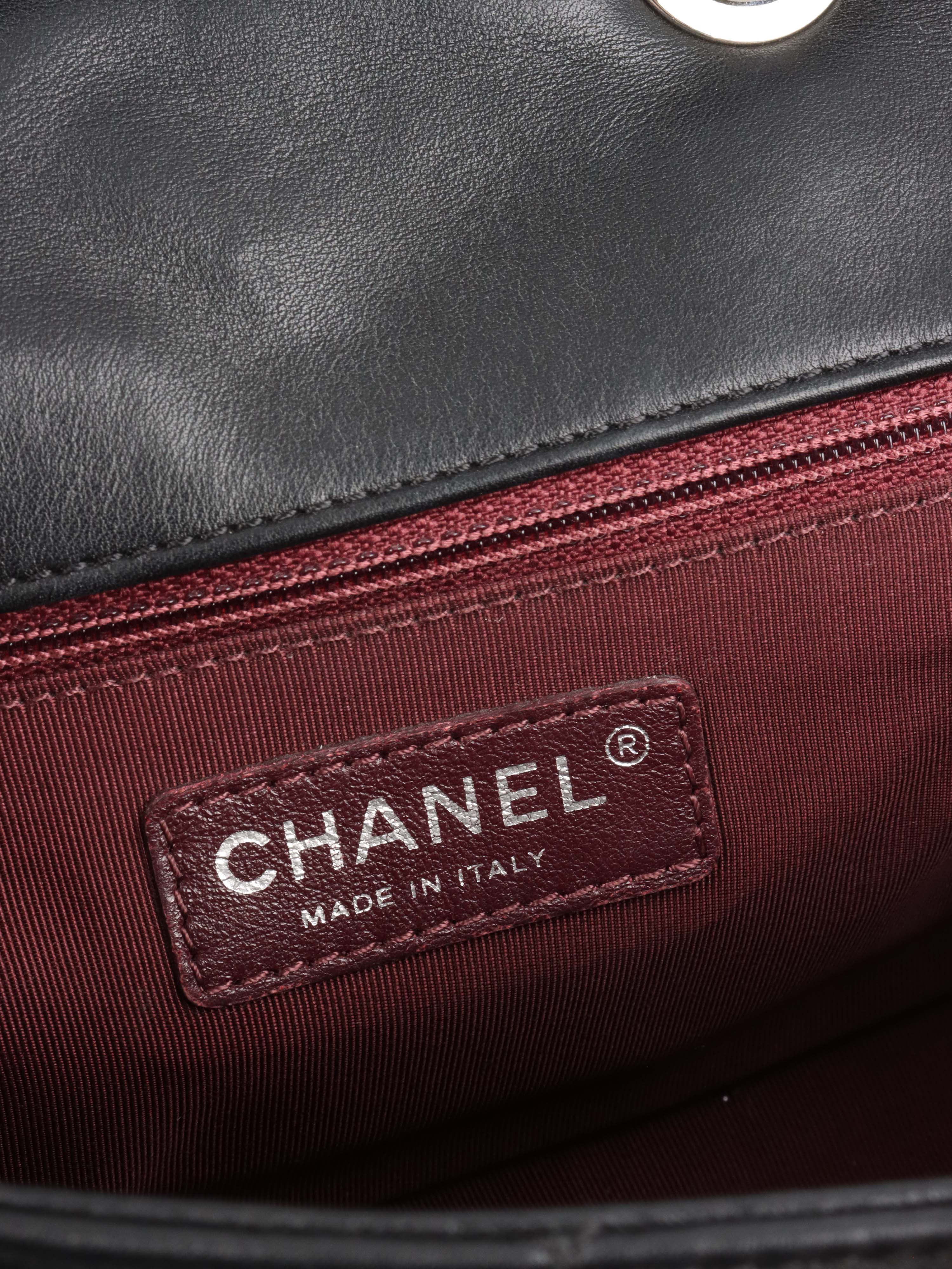 Chanel Black Quilted Lambskin & Caviar CC Flap Bag SHW.