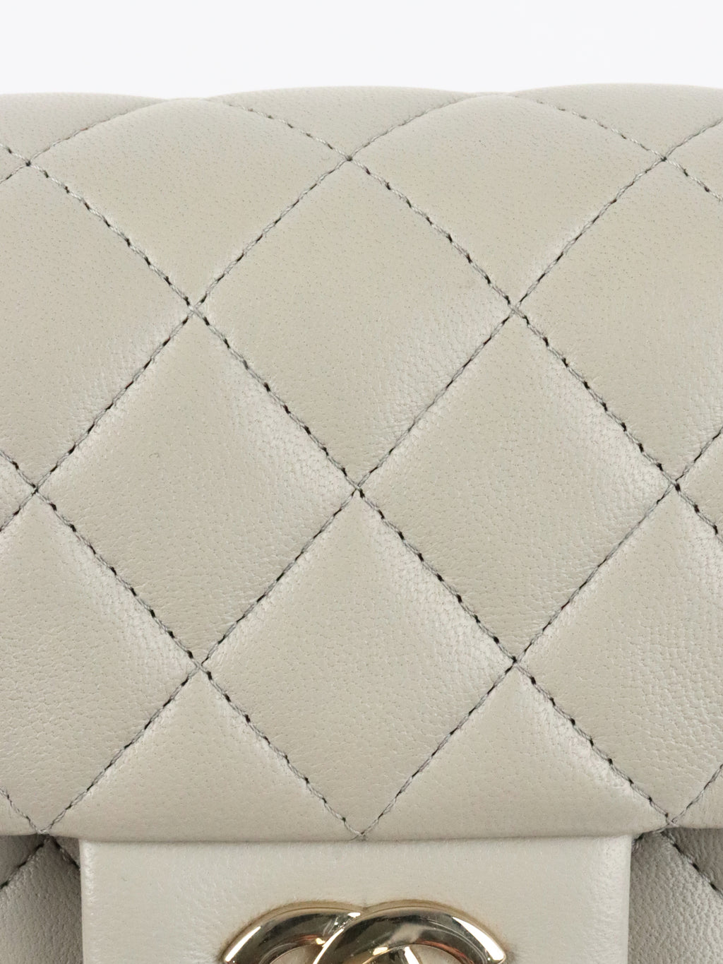 Chanel Light Grey Mini Classic Flap Bag
