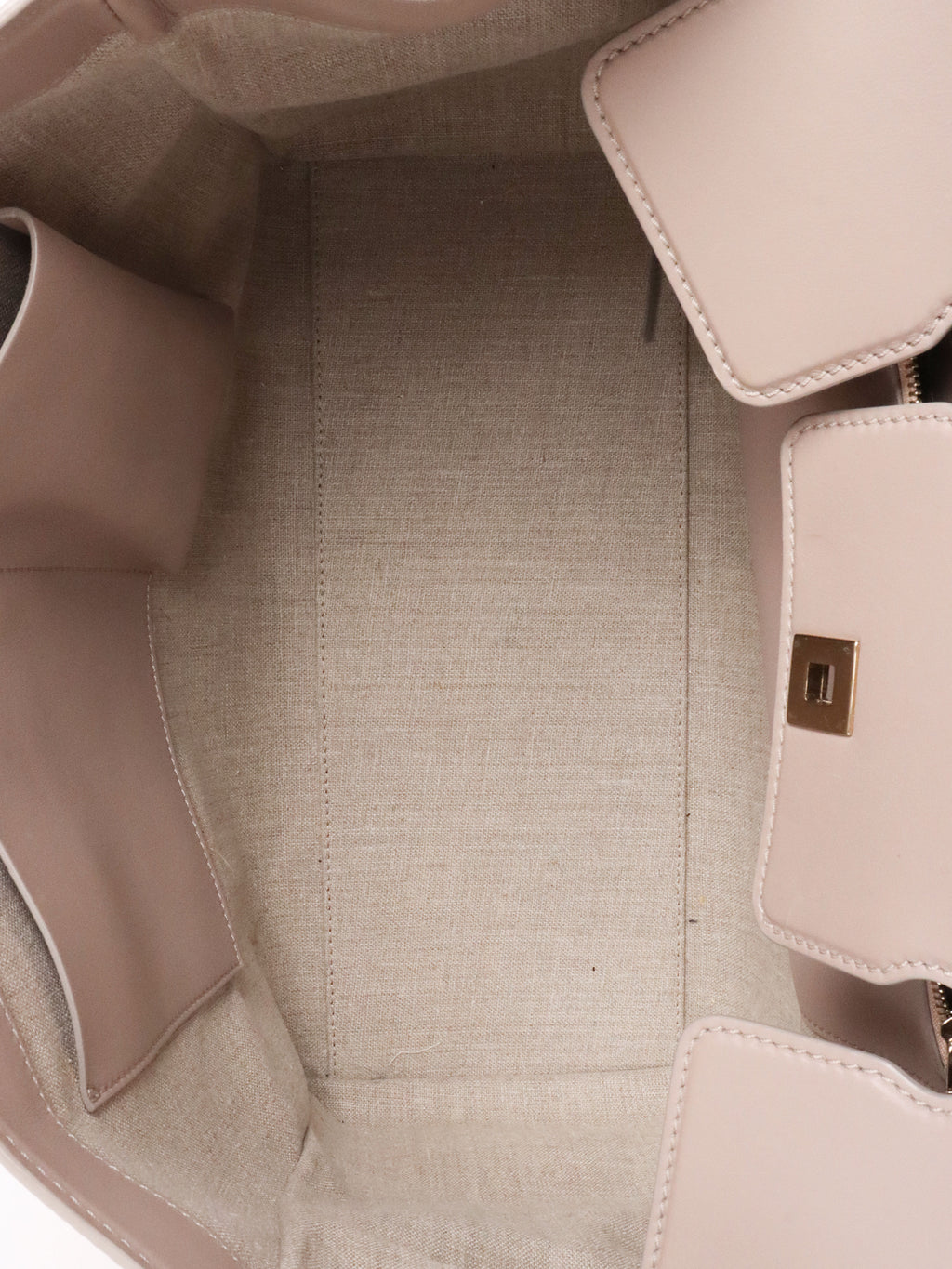 Versace Nude Leather Palazzo Empire Tote