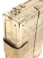 Louis Vuitton Metallic Gold Lizard Petite Malle