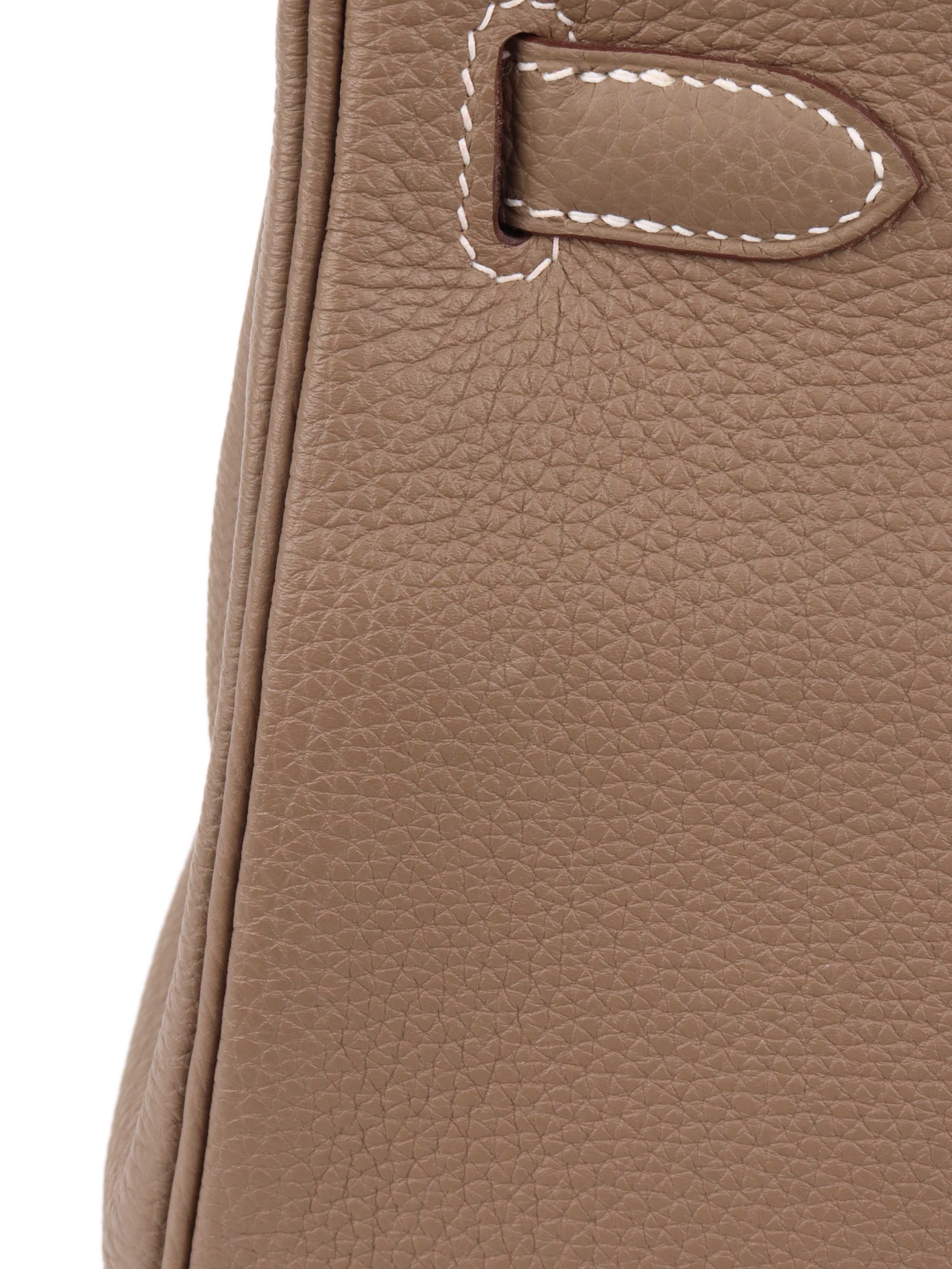 Hermes Etoupe Kelly 28 in Togo leather PHW.