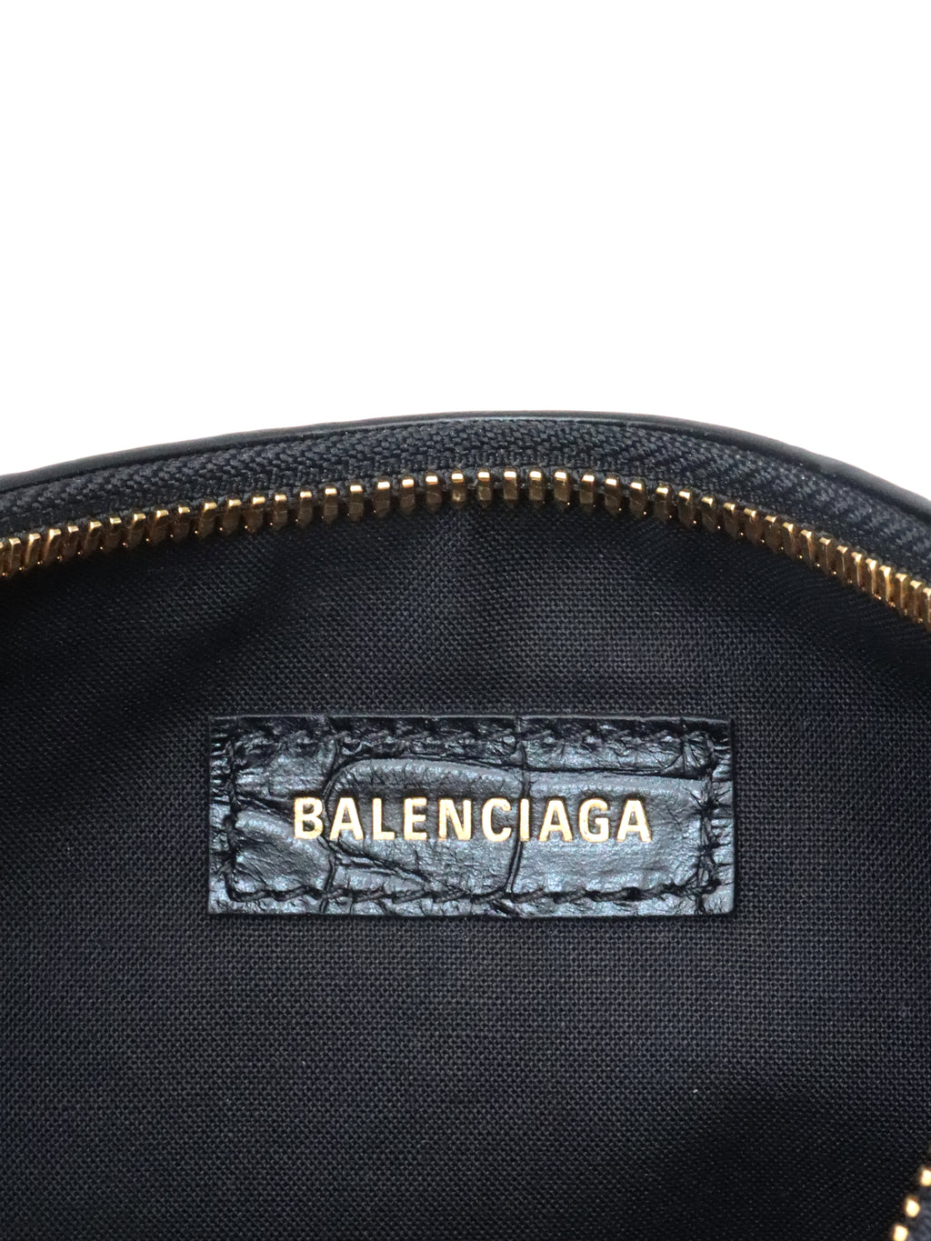 Balenciaga Black Crocodile Embossed Le Cagole XS Shoulder Bag