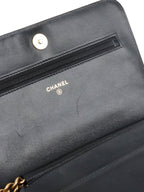 Chanel Black Caviar Boy Wallet On Chain GHW