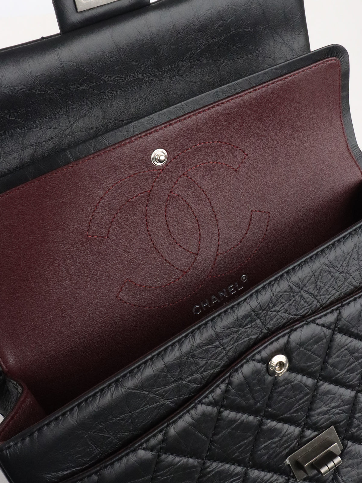 Chanel So Black Medium Classic Flap Reissue 2.55