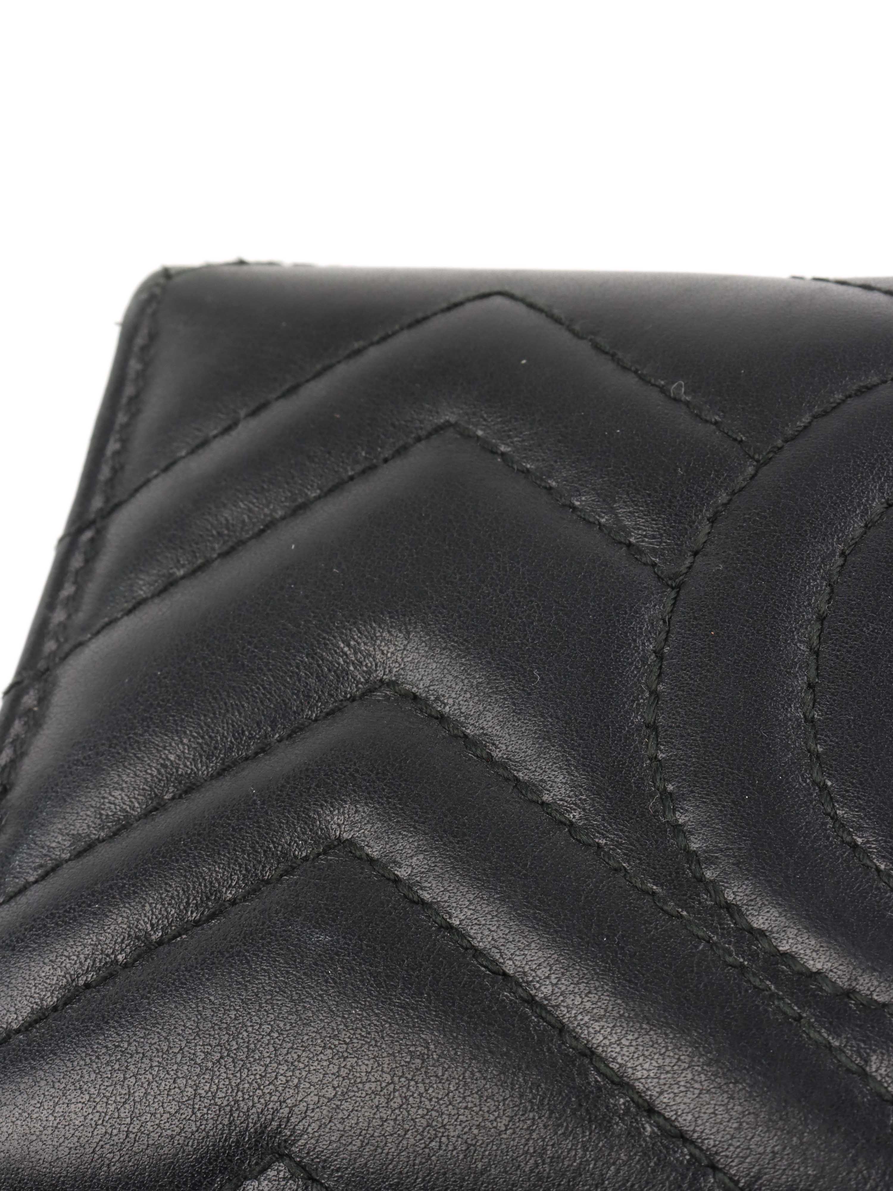 Gucci Marmont Quilted Leather Long Wallet