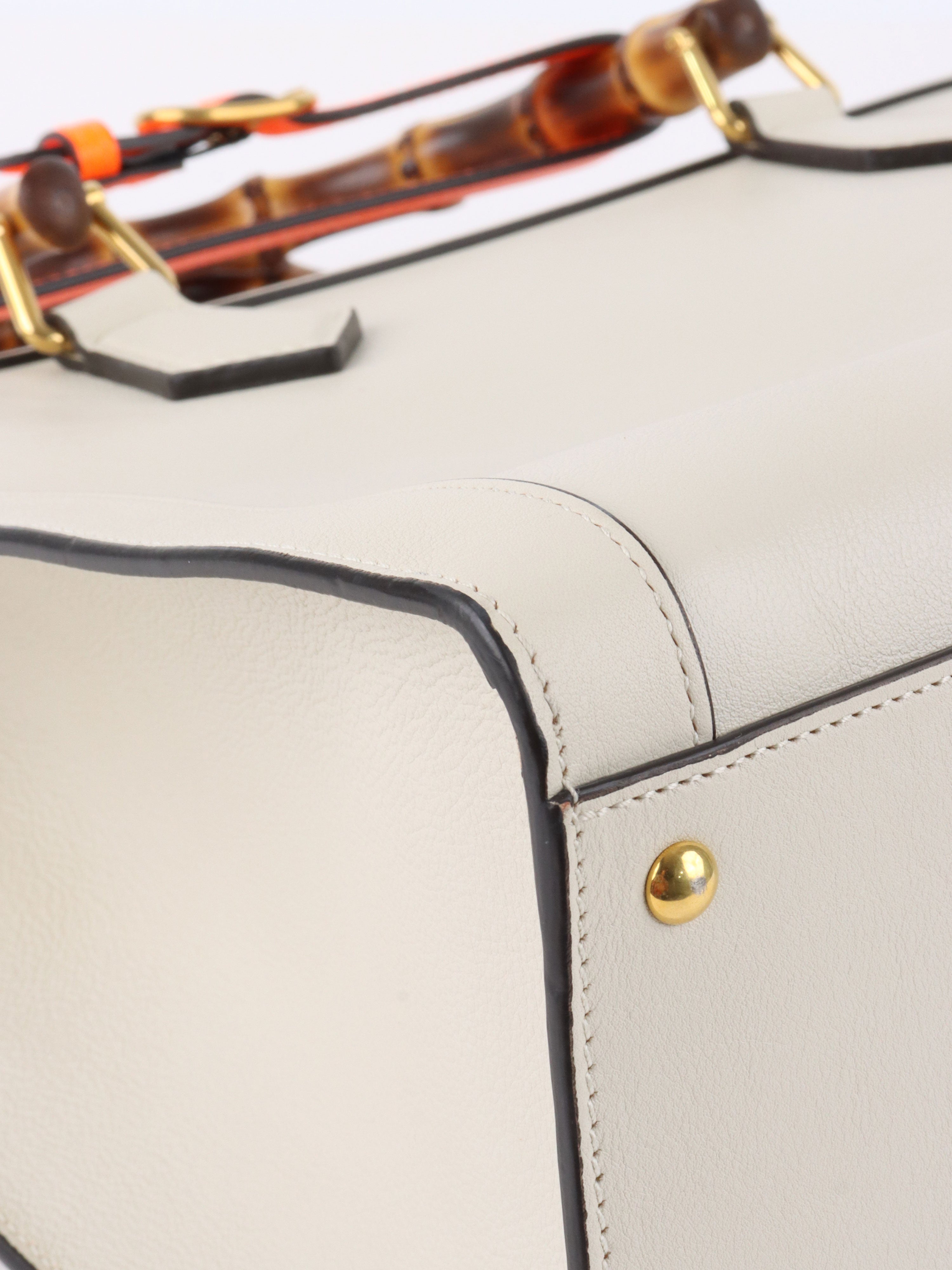 Gucci White Diana Large Tote Bag