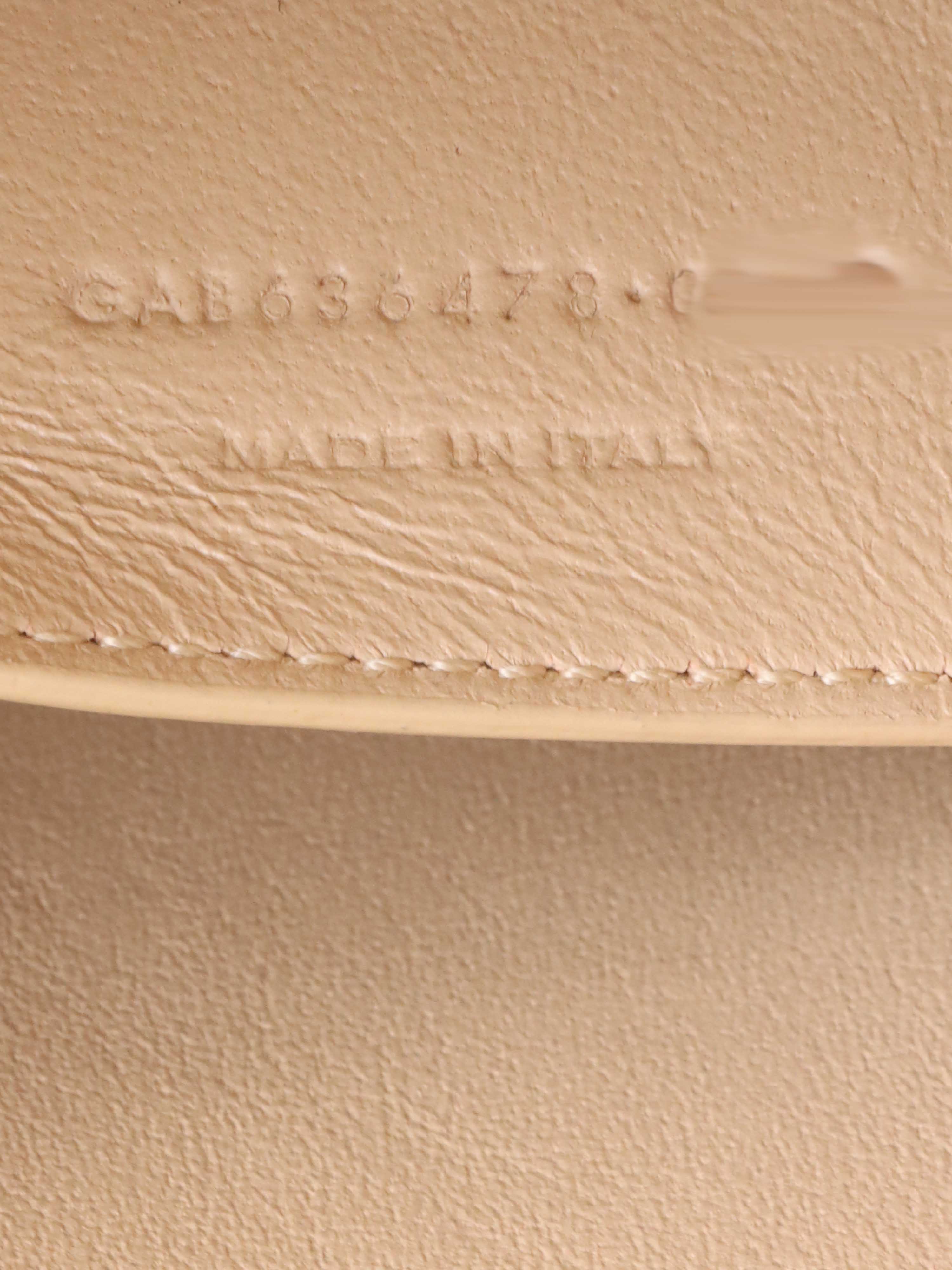 Saint Laurent Beige Manhattan Zip Chain Bag.