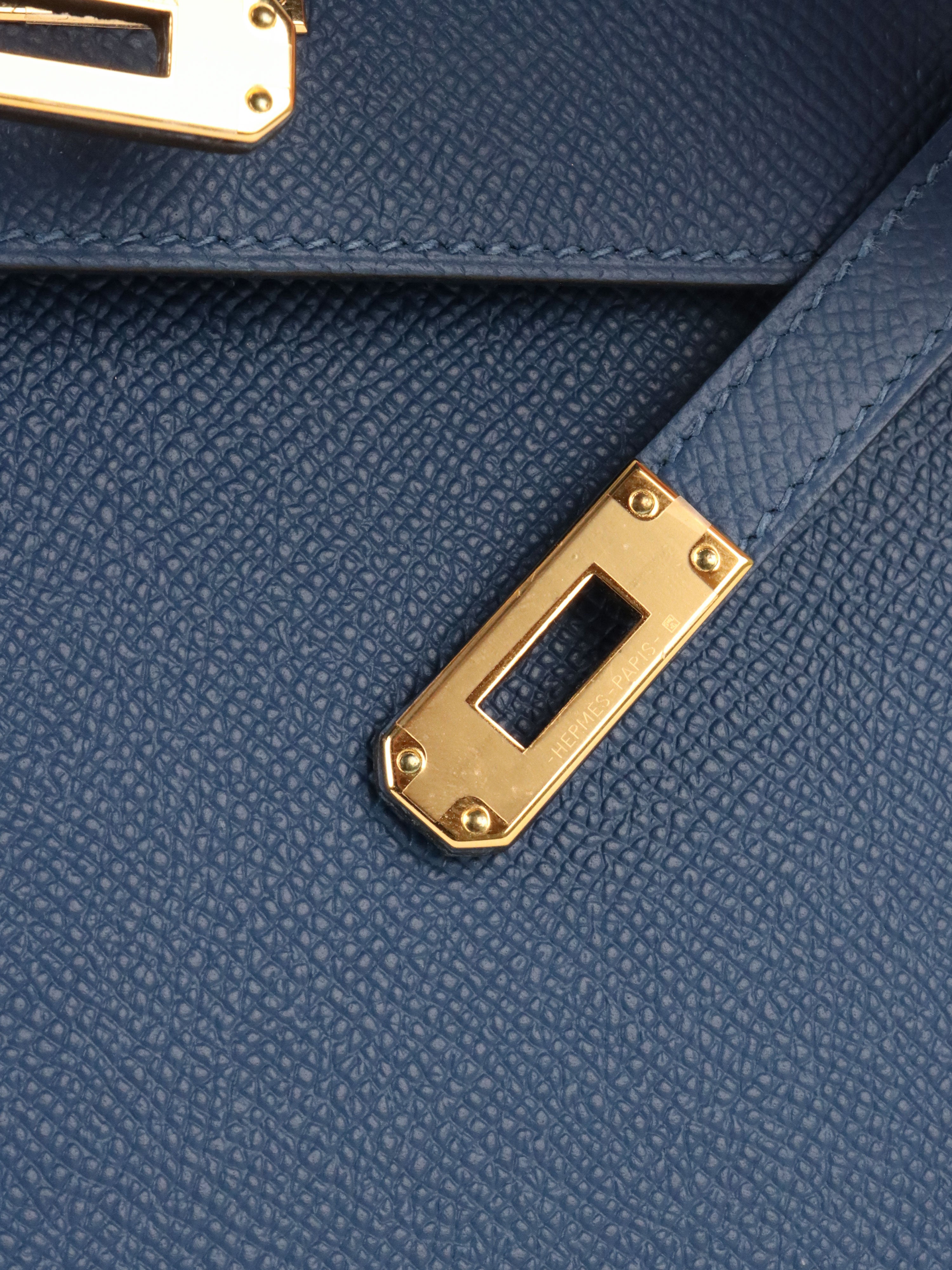 Hermes S4 Deep Blue Kelly 25 Epsom leather GHW Stamp D