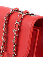 Chanel Red Quilted Two-tone CC Flap Bag.