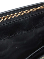 Dior Black Patent Leather 30 Montaigne Chain Clutch.
