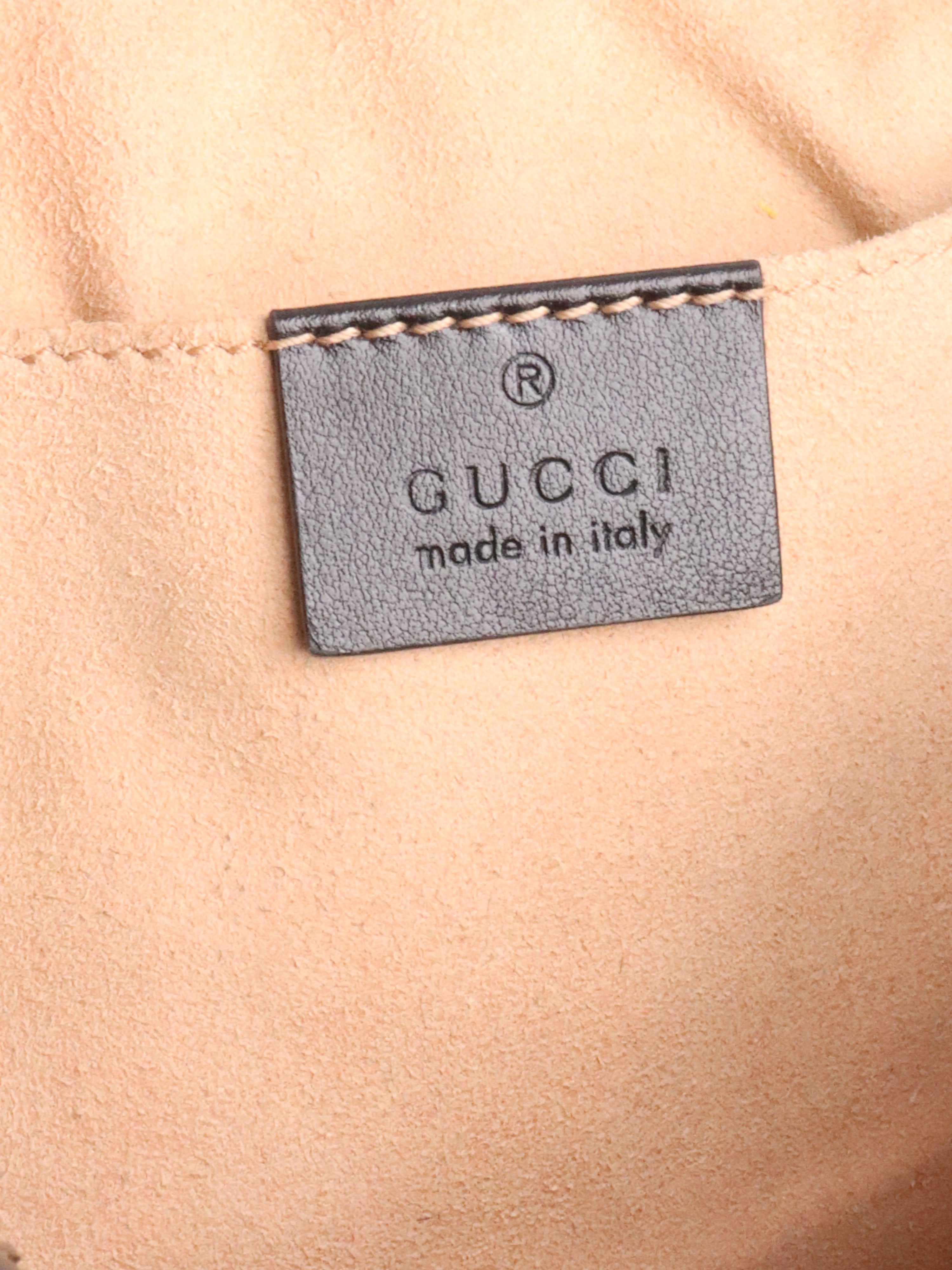 Gucci Black Small GG Marmont Camera Bag.