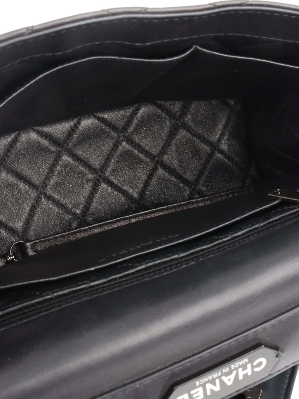 Chanel Black Lambskin 2016 Two - Way Bag SHW.