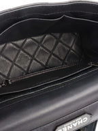 Chanel Black Lambskin 2016 Two - Way Bag SHW.