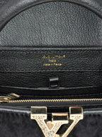 Louis Vuitton Black Sherling Mini East West Capucines