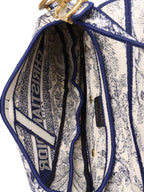 Dior Medium Blue Toile De Jouy Embroidered Saddle Bag