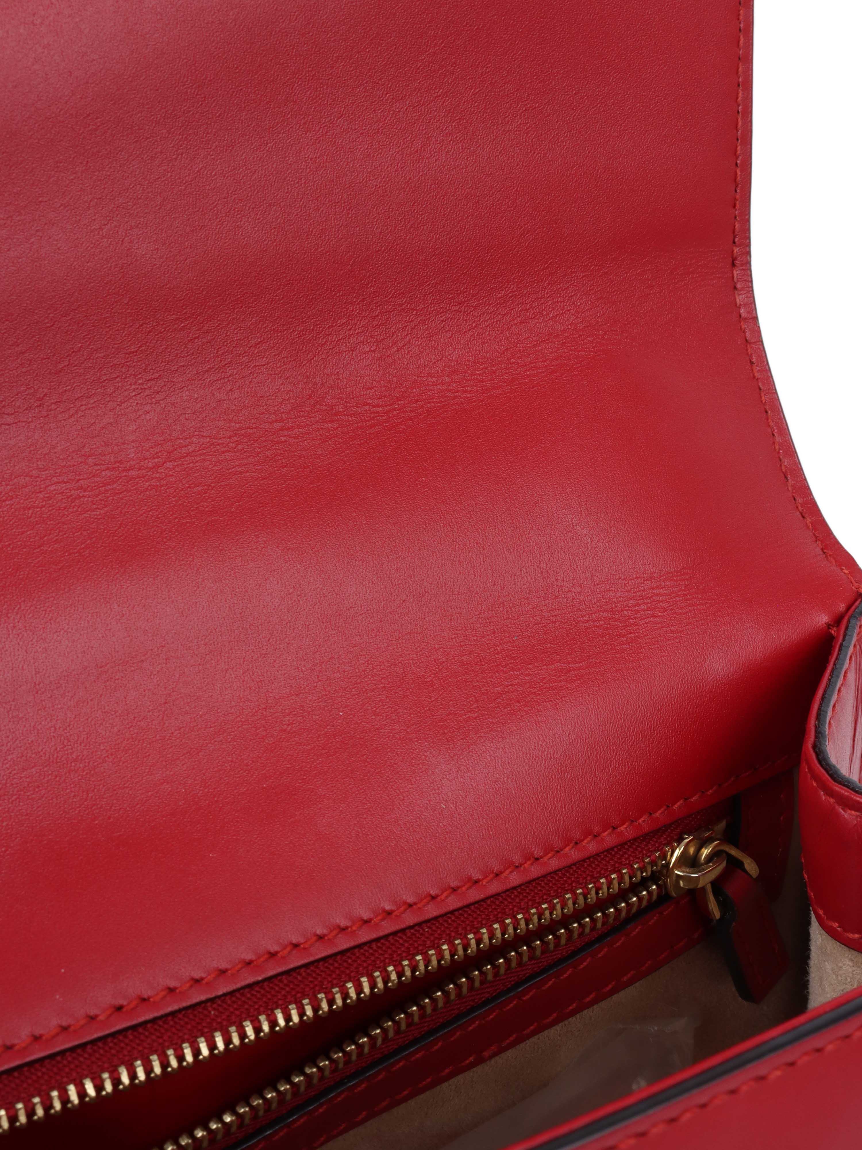 Gucci Red Medium Sylvie Bag.