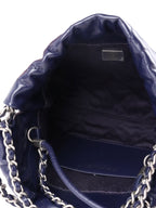 Chanel Mini 22 Navy Shiny Calfskin Quilted Bag