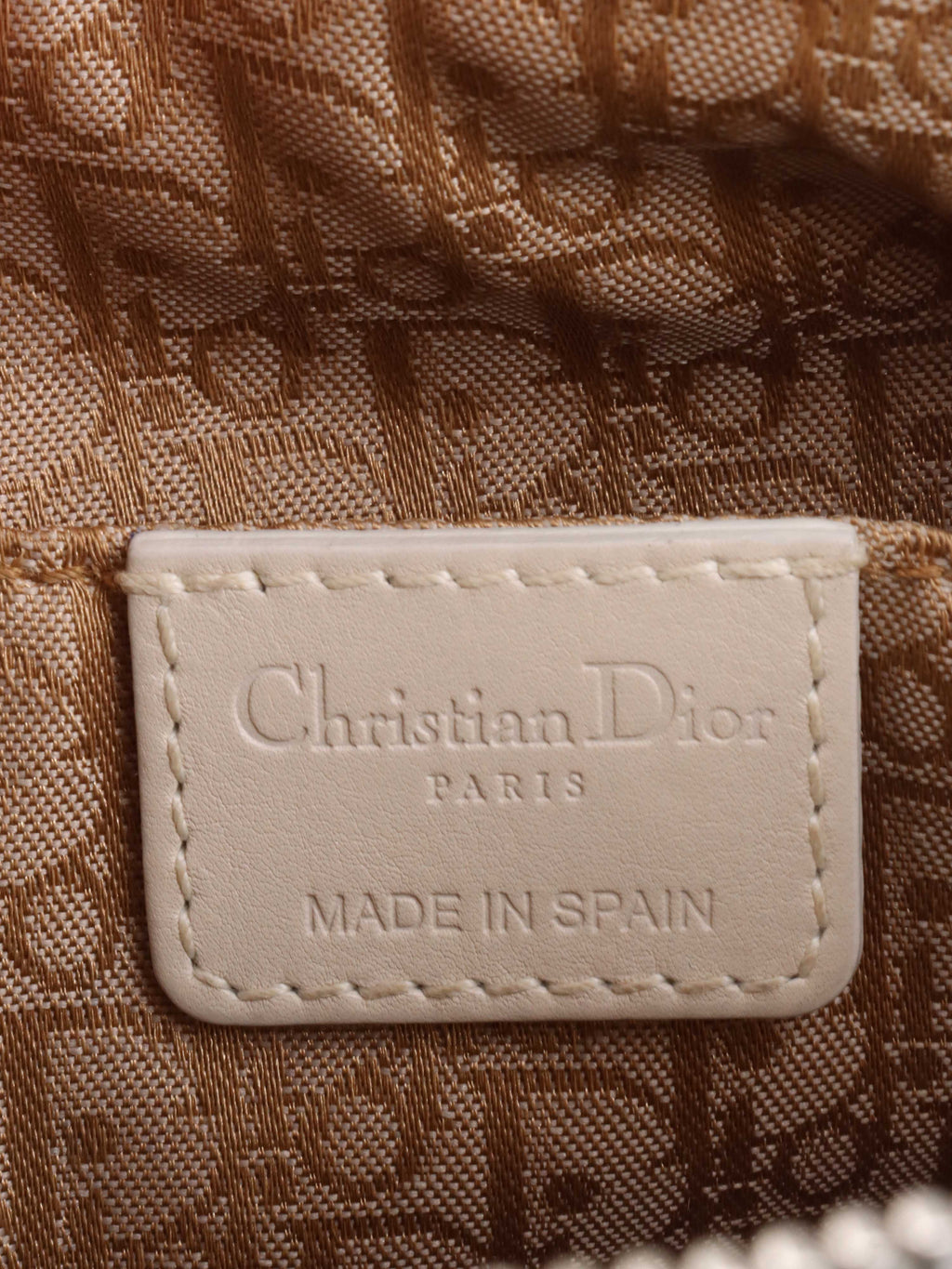 Dior White Leather Shoulder Bag.