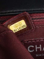 Chanel Black Quilted Lambskin & Caviar CC Flap Bag SHW.