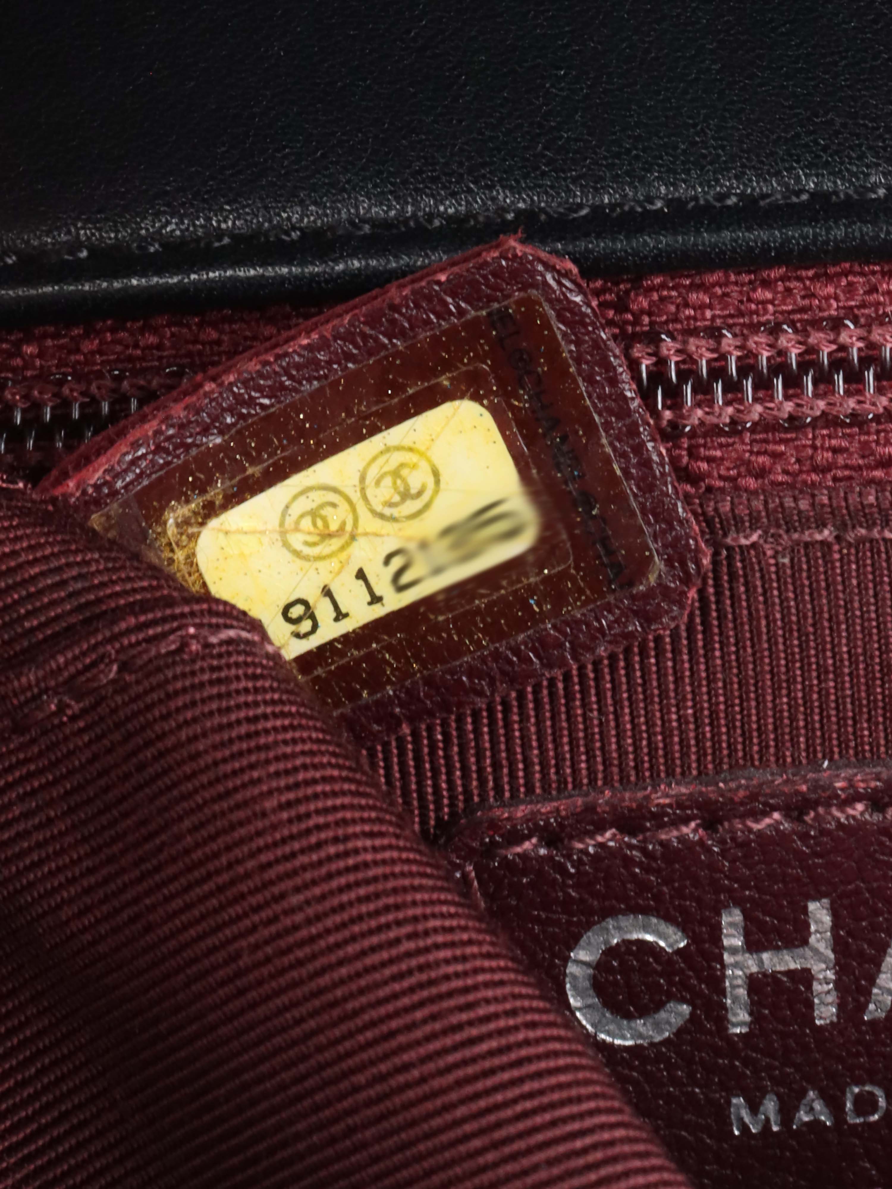 Chanel Black Quilted Lambskin & Caviar CC Flap Bag SHW.