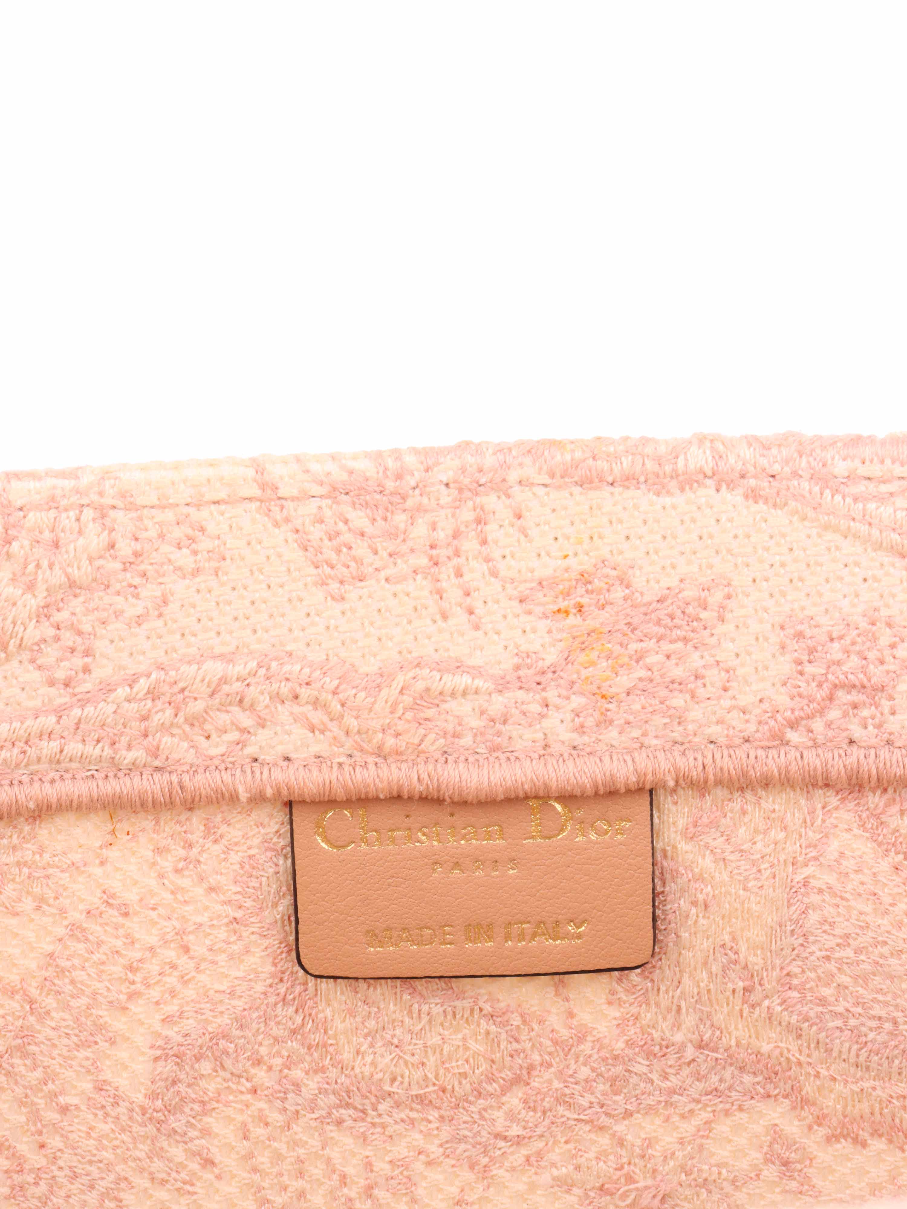 Dior Pink & Cream Medium Book Tote.