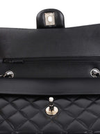 Chanel Black Medium Lambskin Classic Flap SHW.