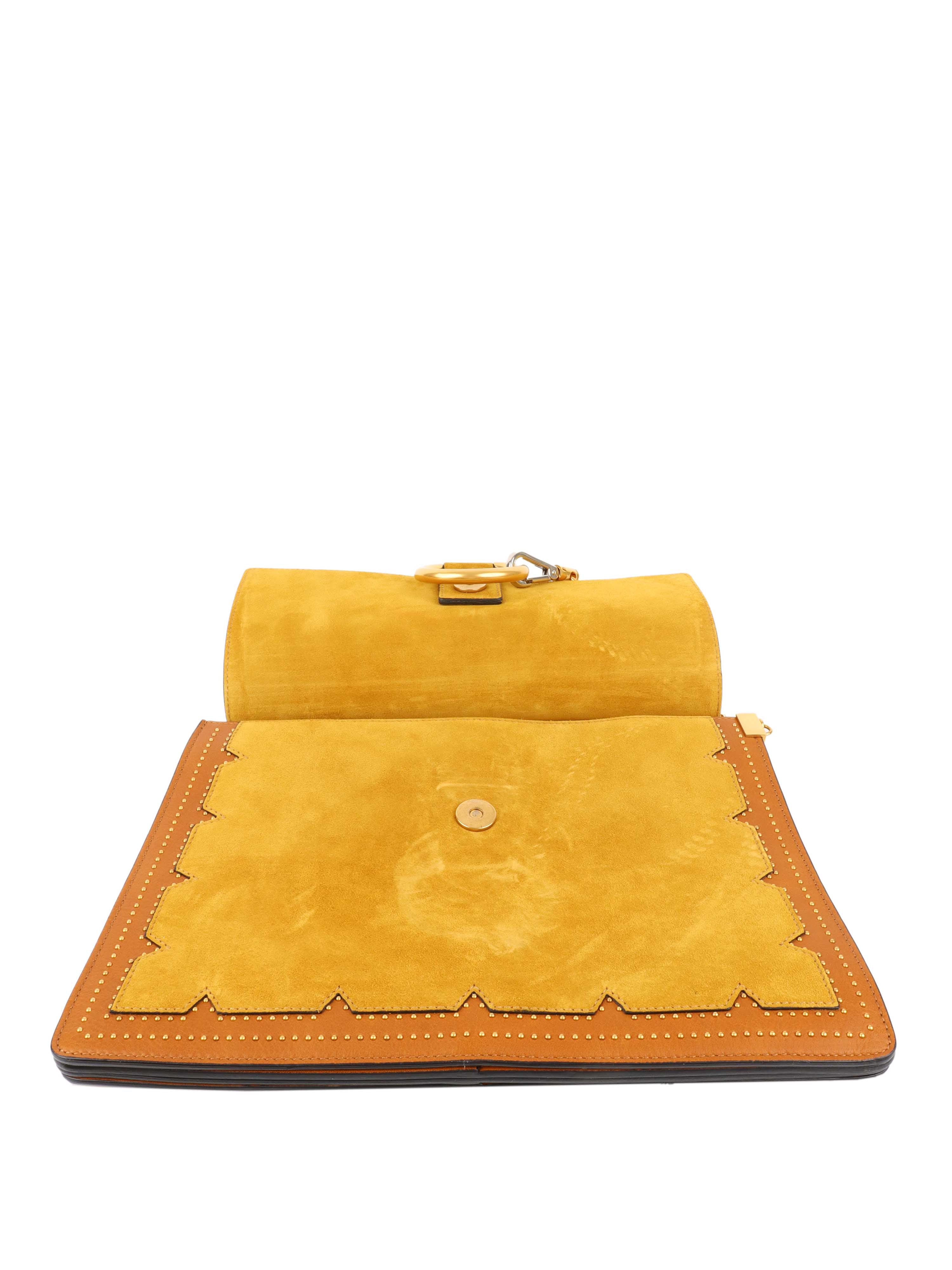 Chloe Medium Suede Mustard Faye Bag.