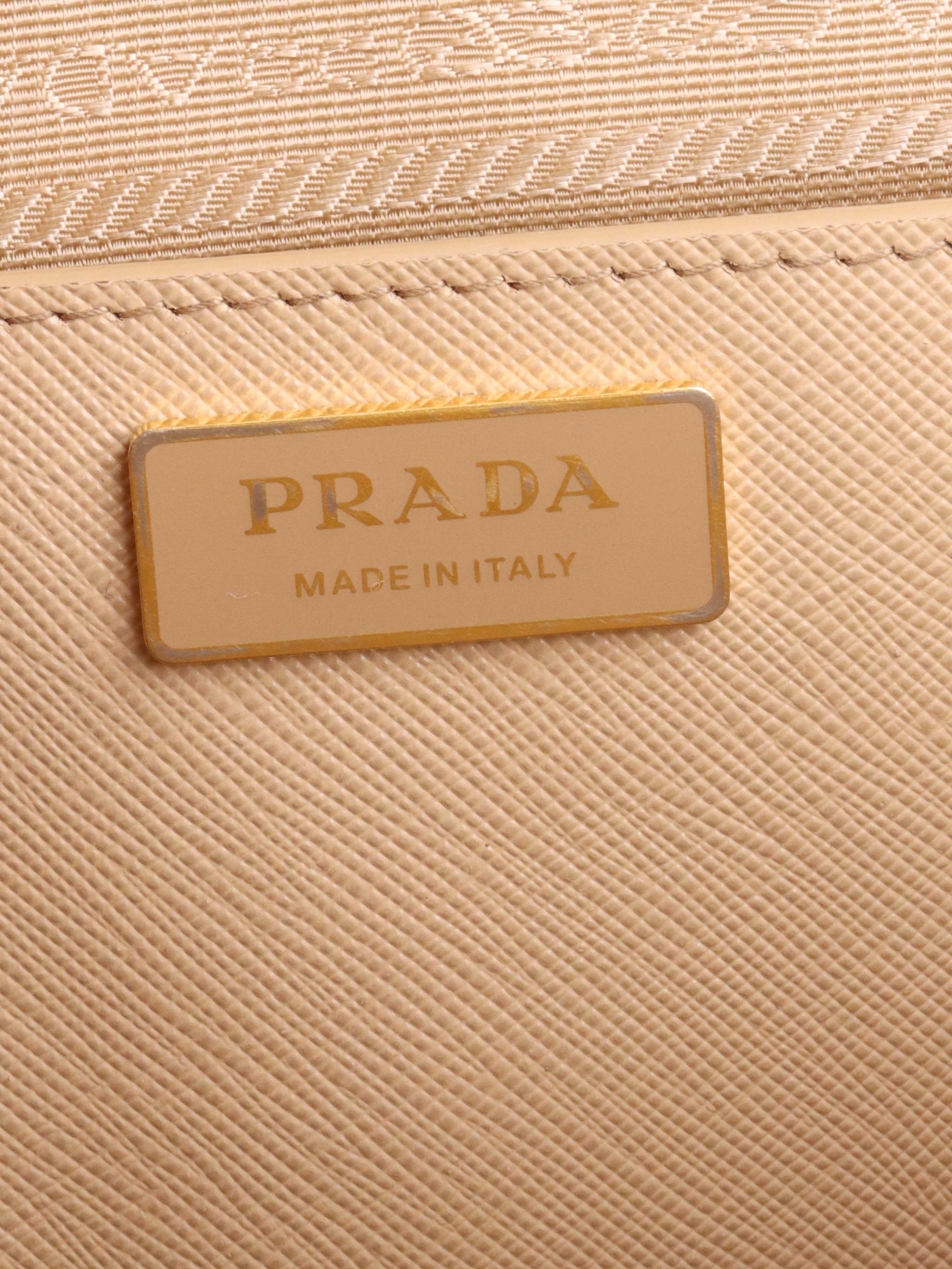 Prada Large Beige Galleria Bag.