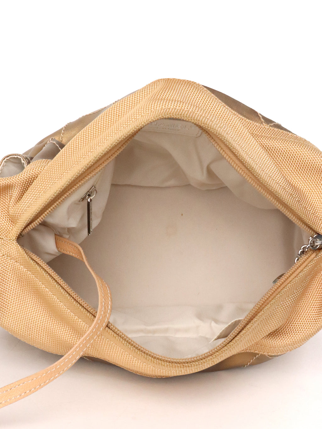 Chanel Champaign Paris Biarritz Quilted Coated Canvas Bag